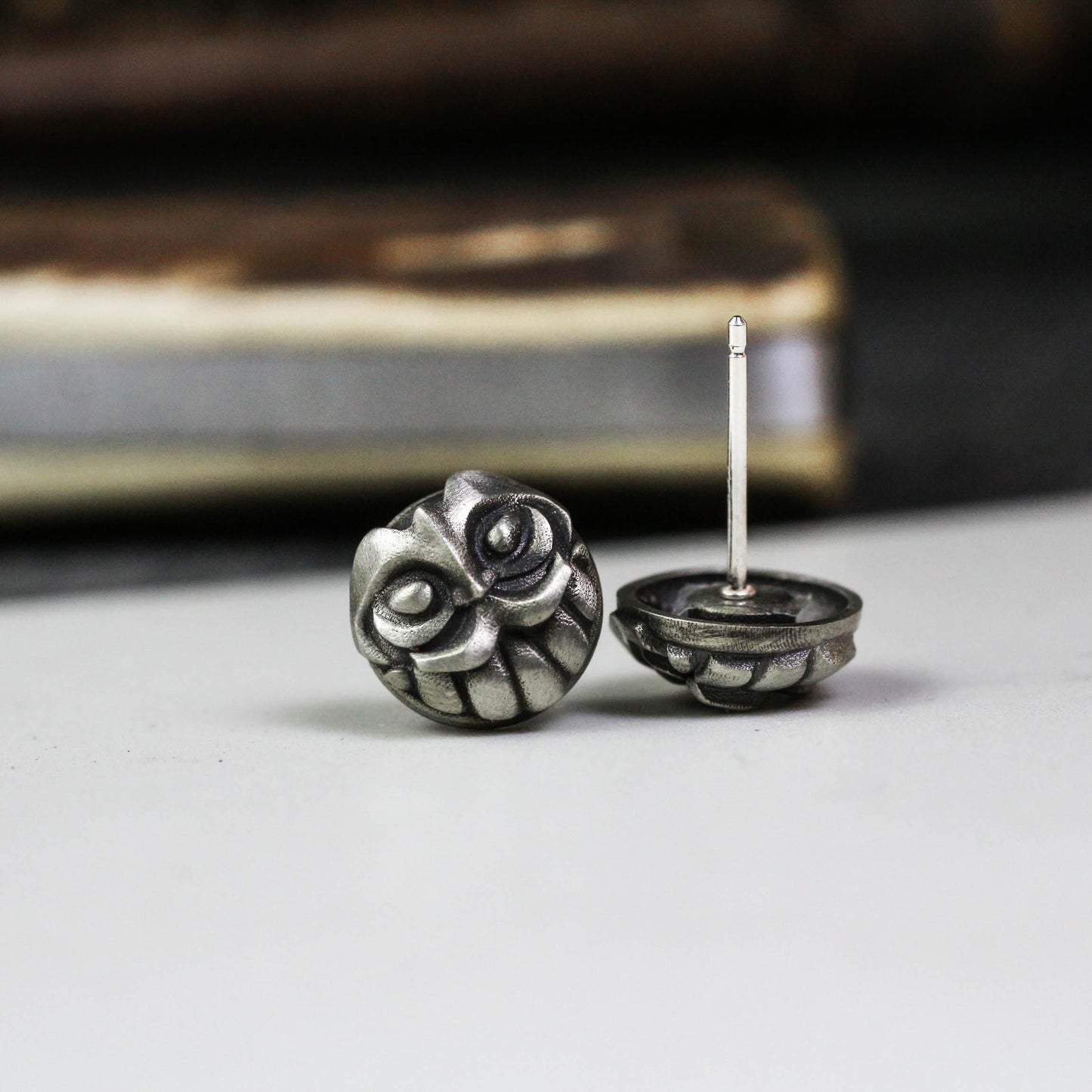 Totem Owl Earrings - 925 Sterling Silver Handmade