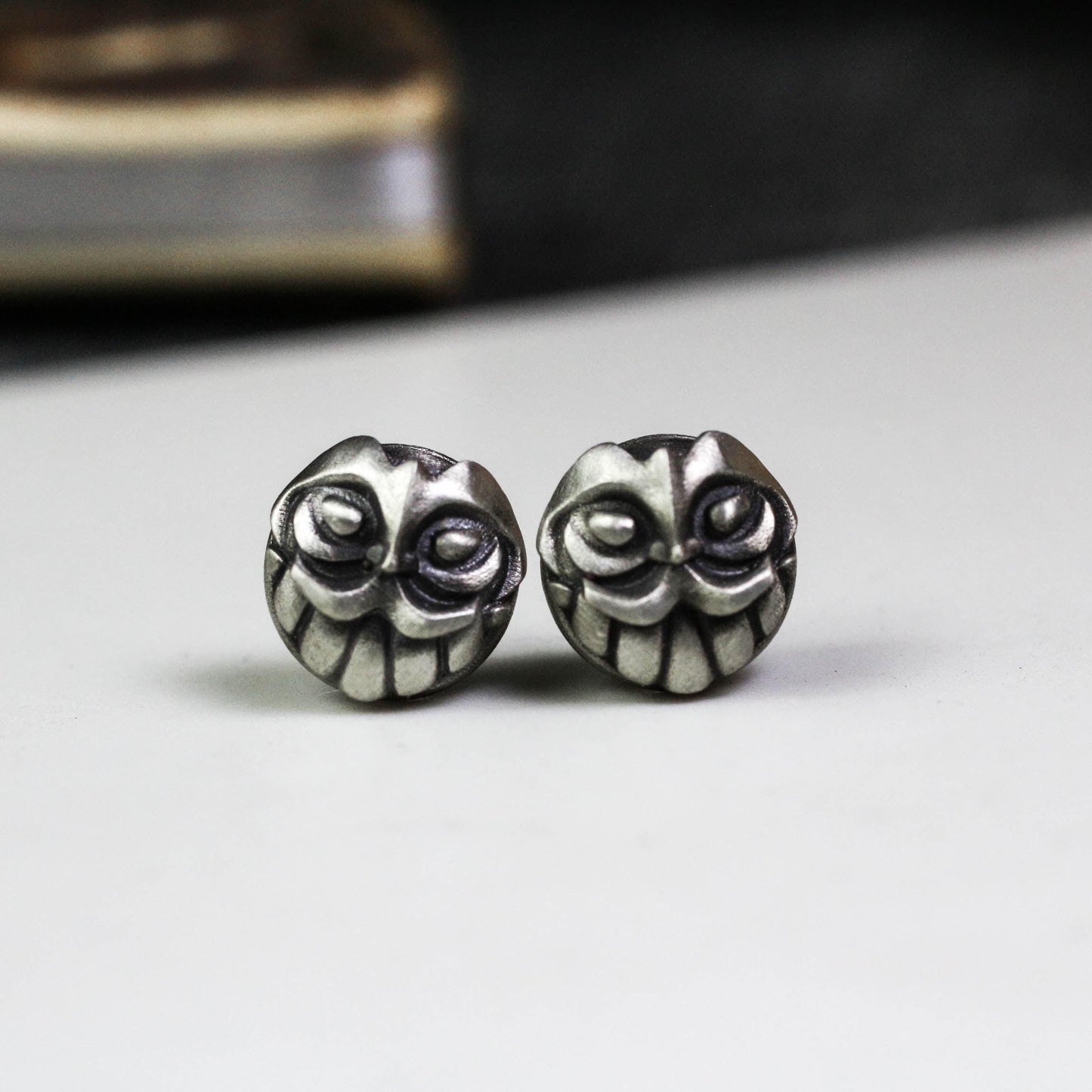 Totem Owl Earrings - 925 Sterling Silver Handmade