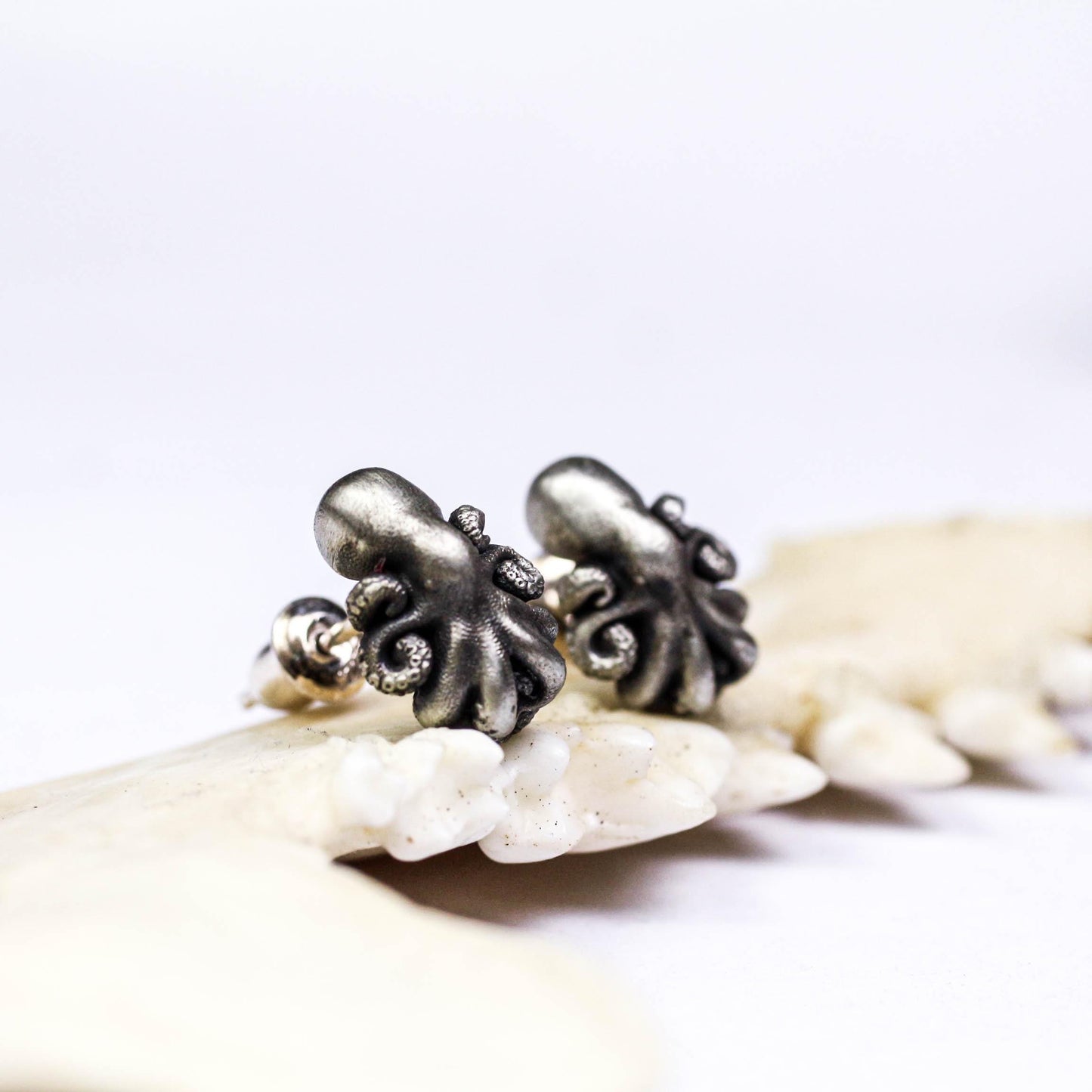 Ocean Octopus Earrings - 925 Sterling Silver Handmade