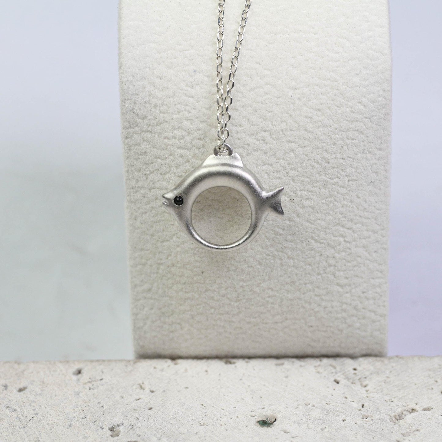 Cute Fish Pendant - 925 Sterling Silver Handmade (Eye Color Optional)