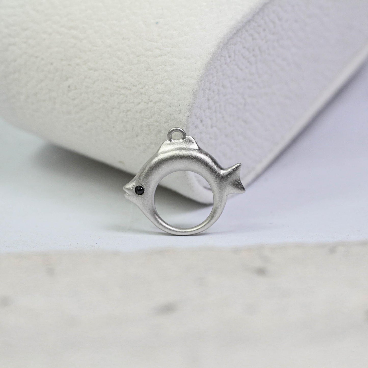 Cute Fish Pendant - 925 Sterling Silver Handmade (Eye Color Optional)