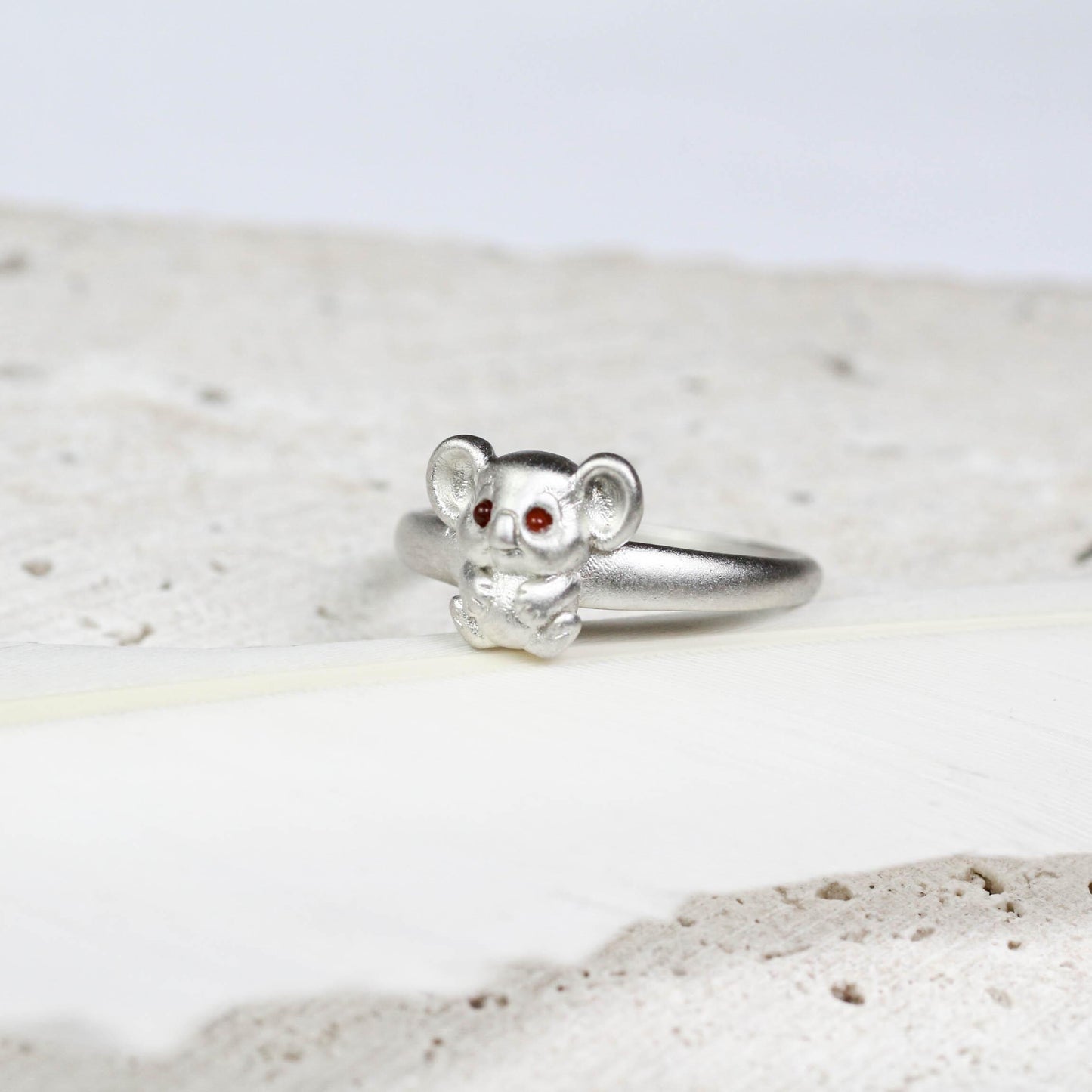 Koala Ring ââ‚?925 Sterling Silver Handmade Cute Animal Jewelry