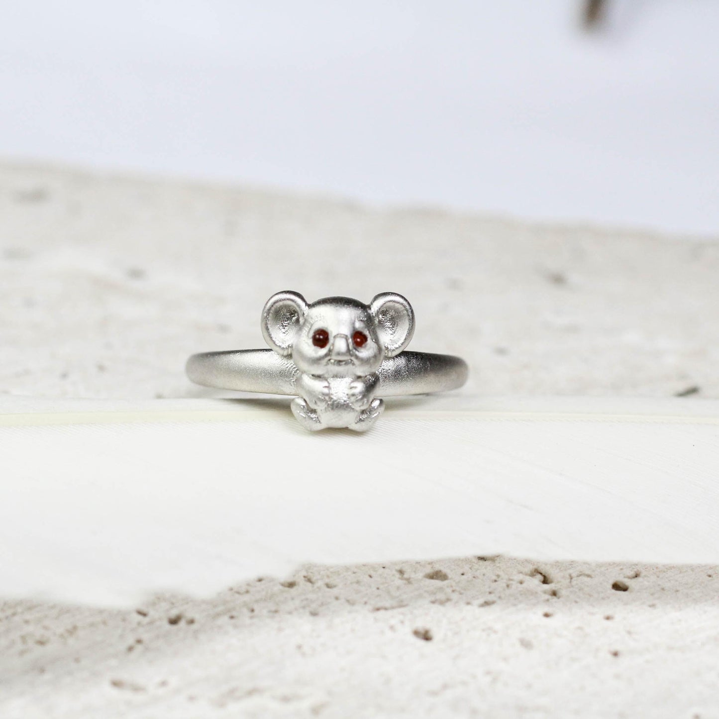 Koala Ring ââ‚?925 Sterling Silver Handmade Cute Animal Jewelry