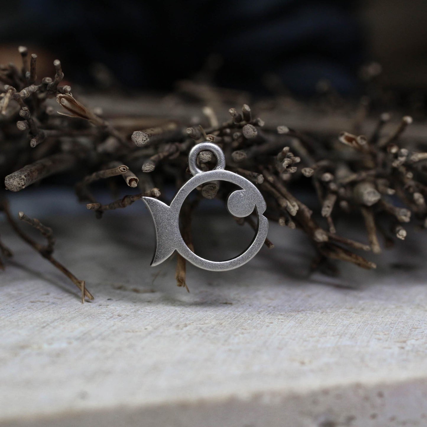 Fish Pendant - 925 Sterling Silver Handmade (Eye Color Optional)