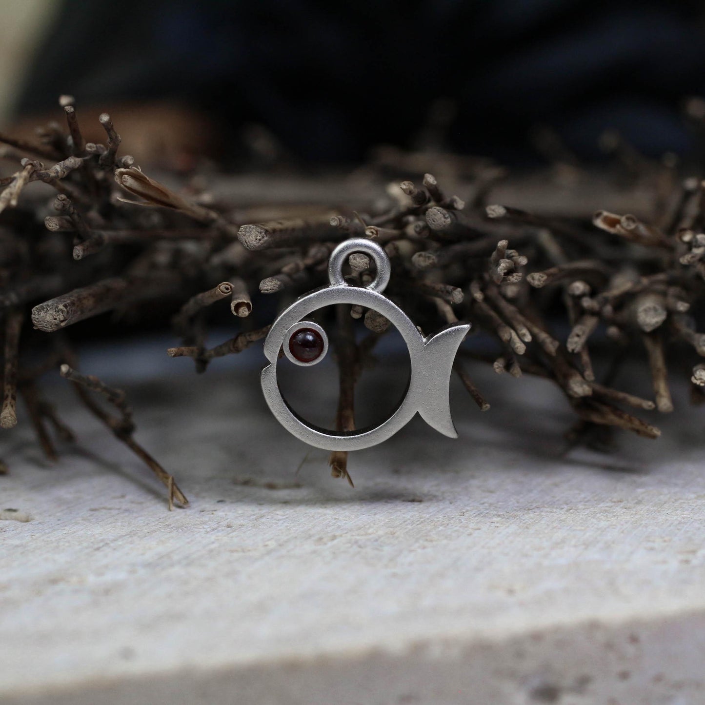 Fish Pendant - 925 Sterling Silver Handmade (Eye Color Optional)