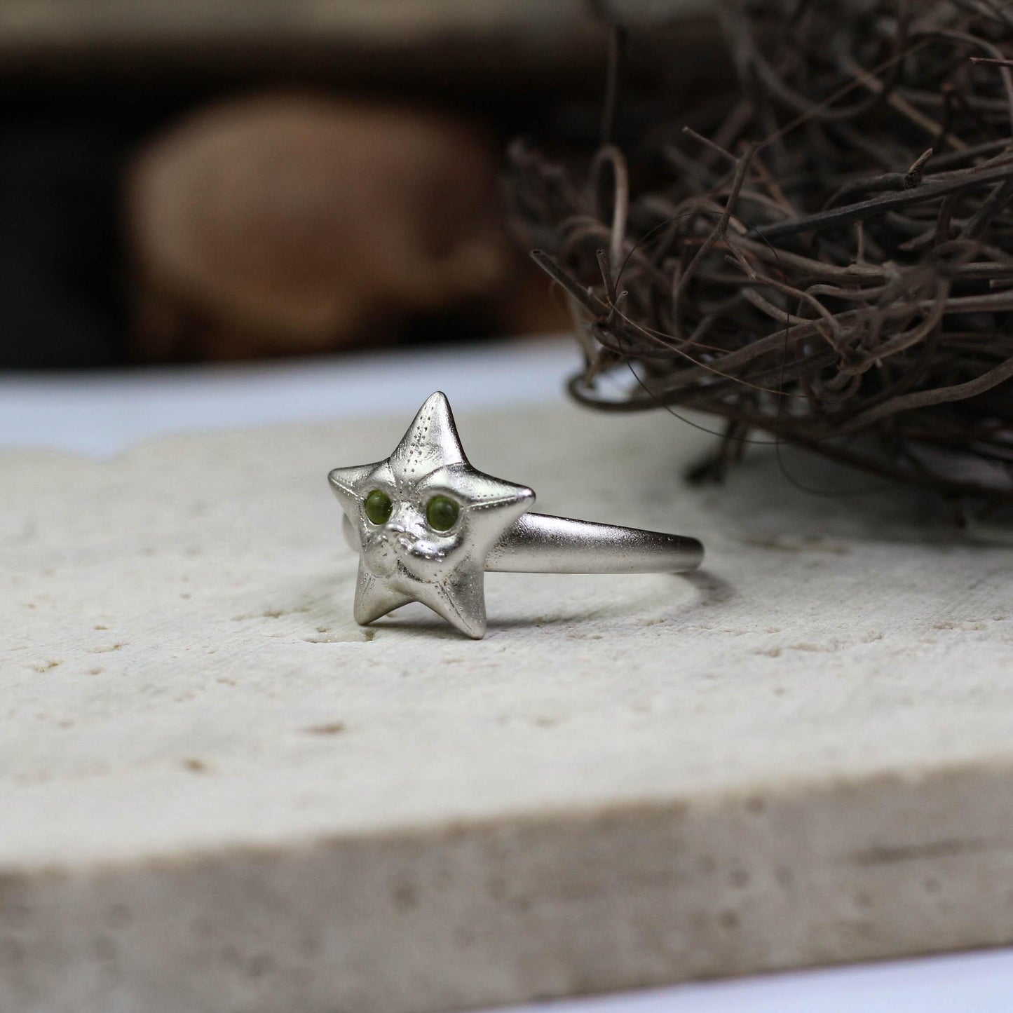 Starfish Creature Ring ââ‚?925 Sterling Silver Handmade Ocean-Inspired Jewelry