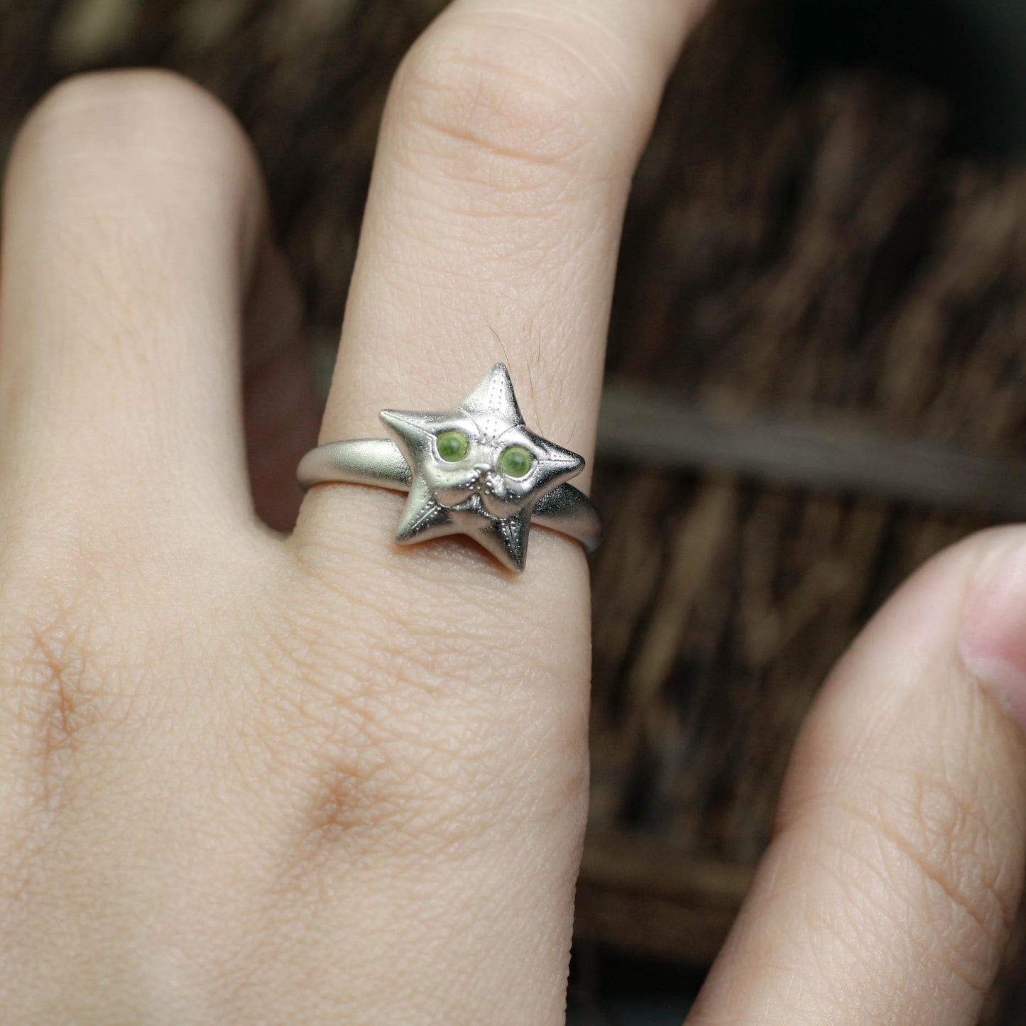 Starfish Creature Ring ââ‚?925 Sterling Silver Handmade Ocean-Inspired Jewelry