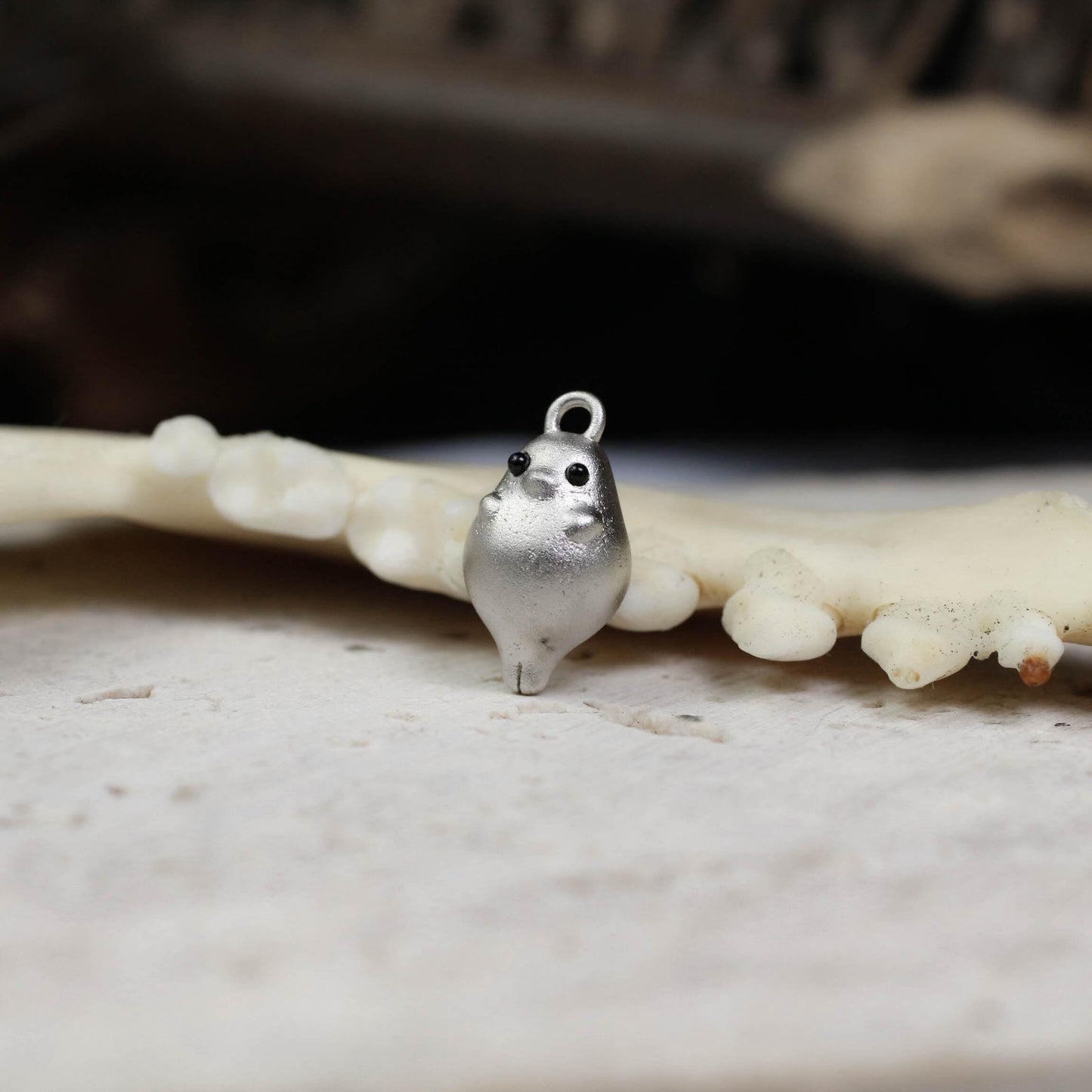 Sea Lion Pendant - 925 Sterling Silver Handmade (Eye Color Optional)