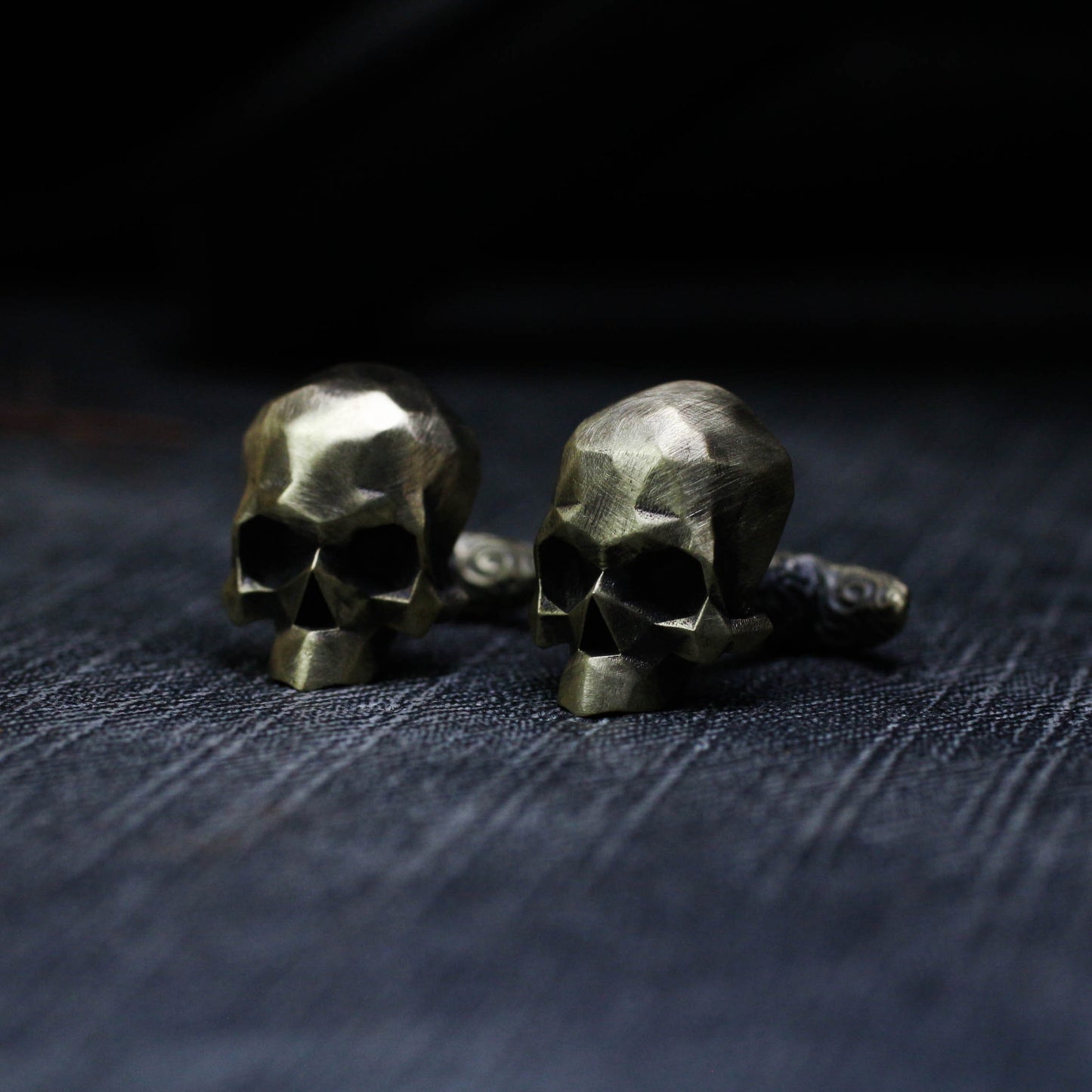 Halfjaw Skull Cufflinks - 925 Silver Handmade