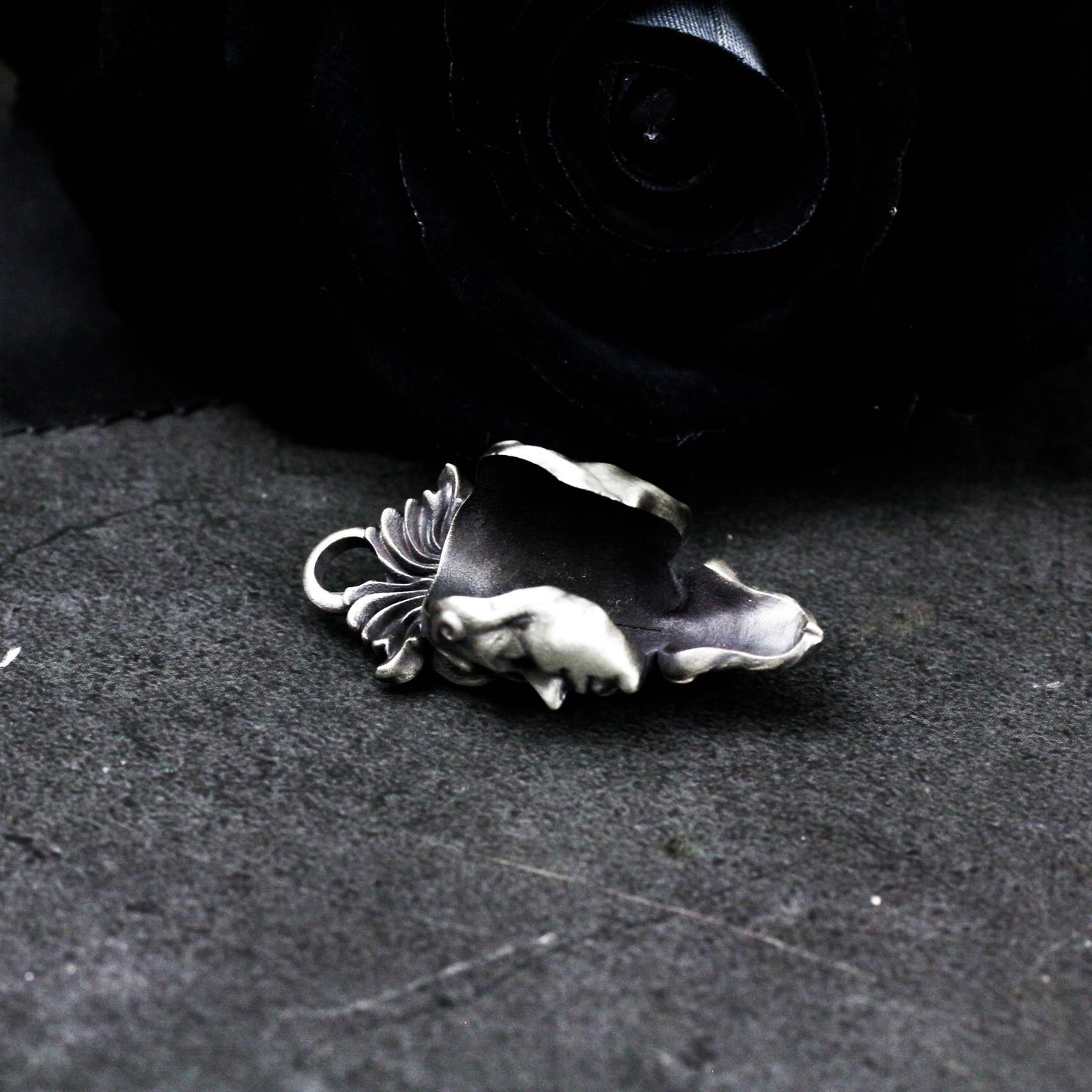 Ancient Tribal Mask Pendant - Handcrafted in 925 Silver