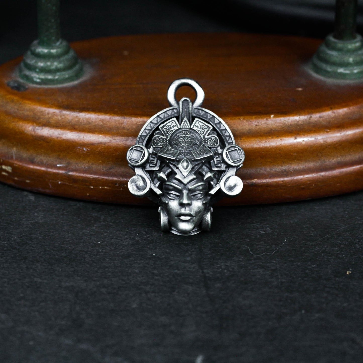 Heraldic Skull Pendant - 925 Silver Handcrafted