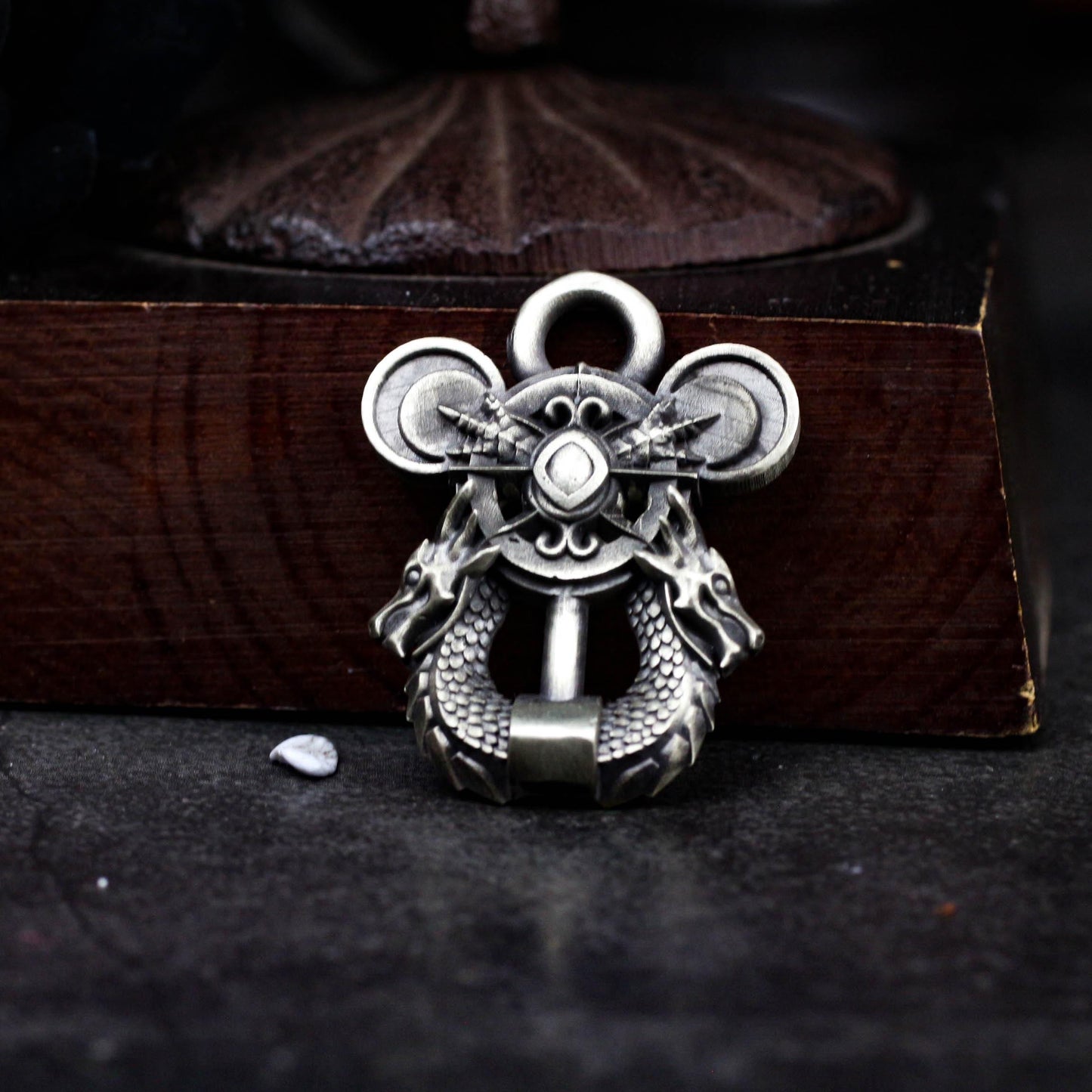 Twin Serpent Guardian Pendant - 925 Silver Handcrafted