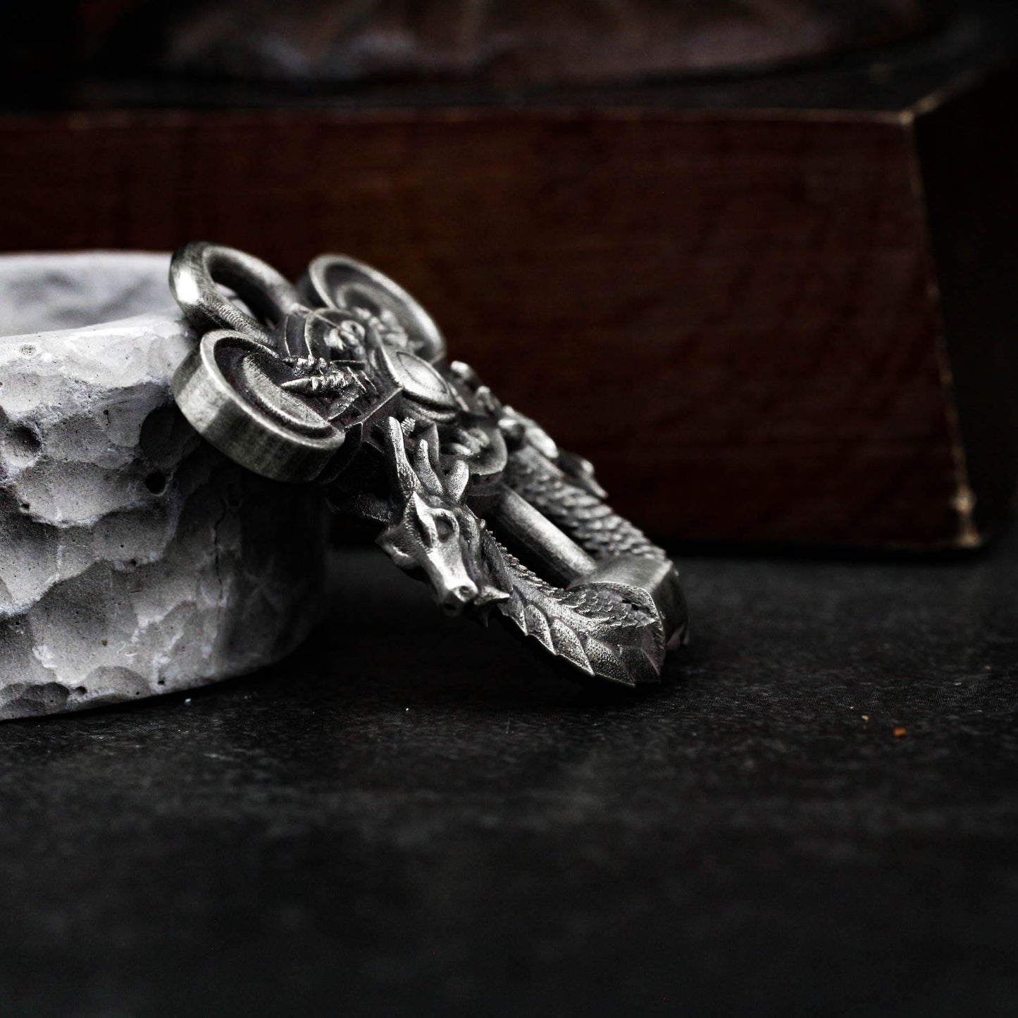 Twin Serpent Guardian Pendant - 925 Silver Handcrafted