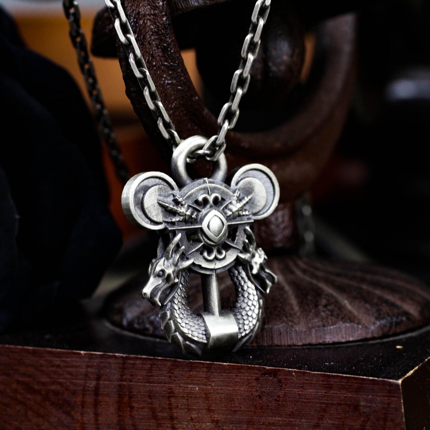 Twin Serpent Guardian Pendant - 925 Silver Handcrafted