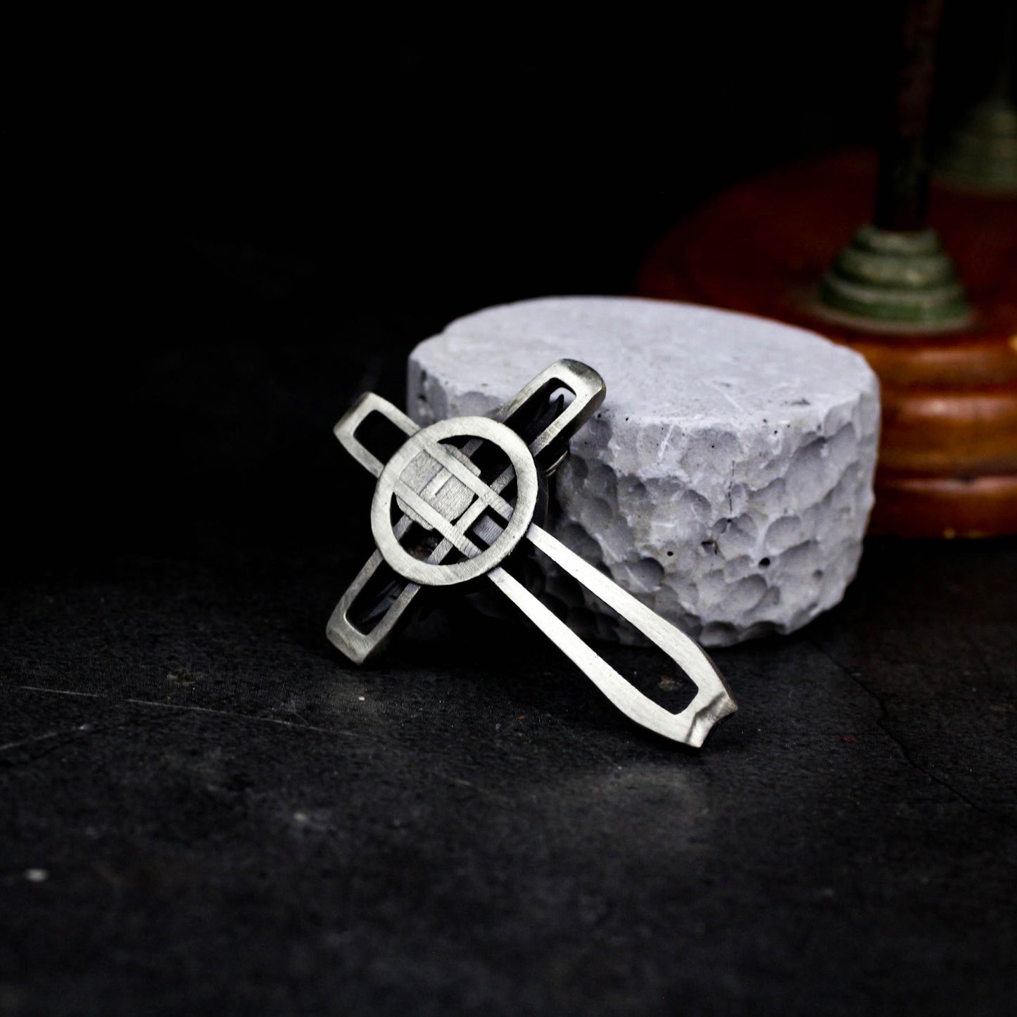Winged Skull Cross Pendant - 925 Silver Handcrafted