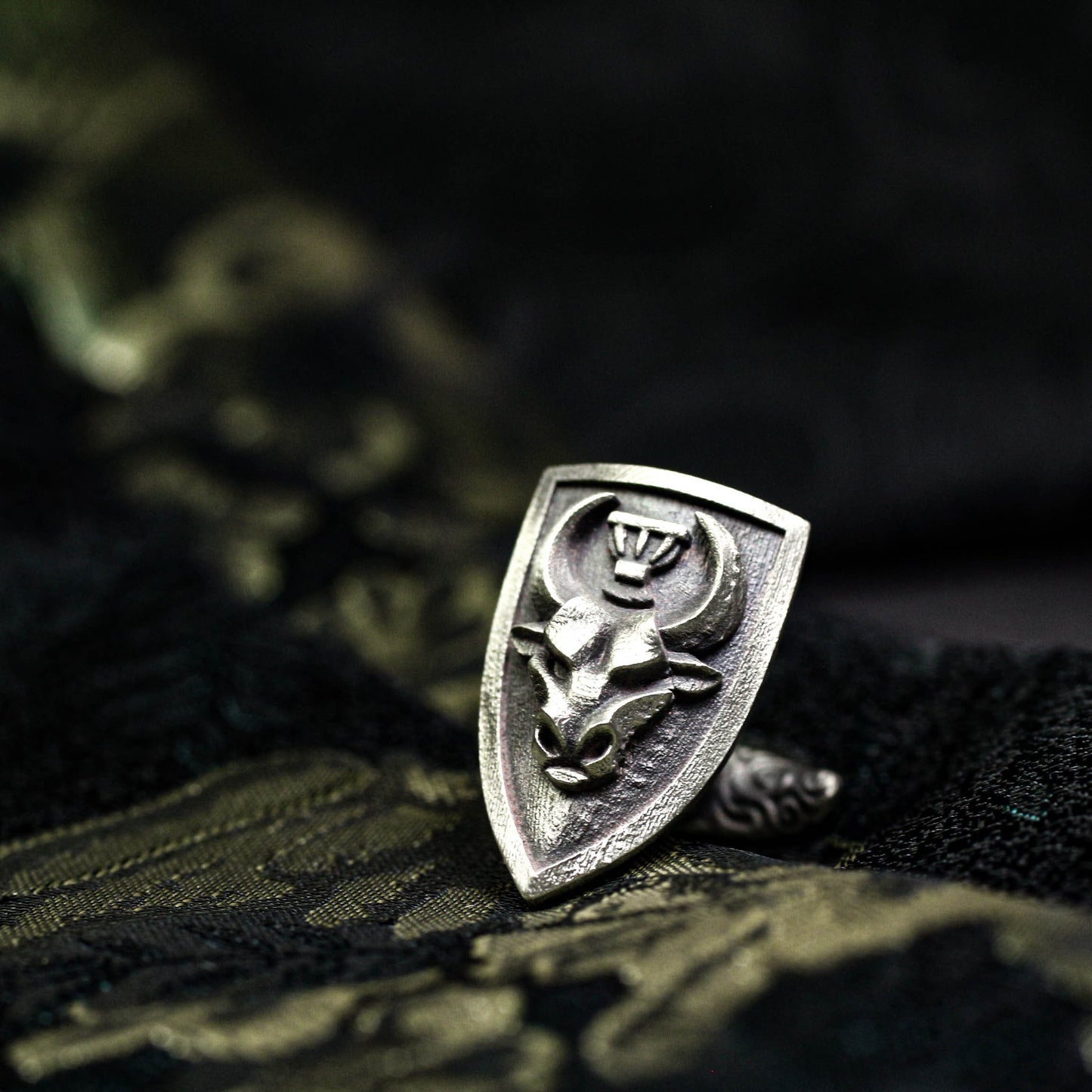 Bull Shield Cufflinks - 925 Silver Handmade