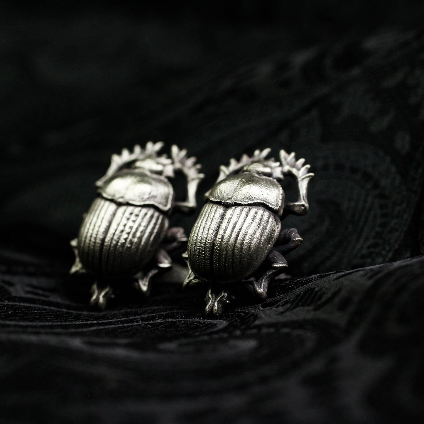 Holy Beetle Scarab Cufflinks - 925 Silver Handmade