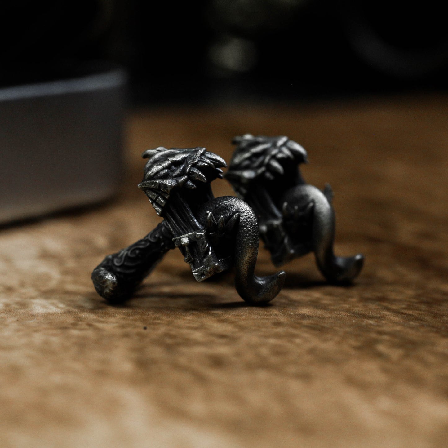 Treasure Box Monster Cufflinks - Handmade 925 Silver