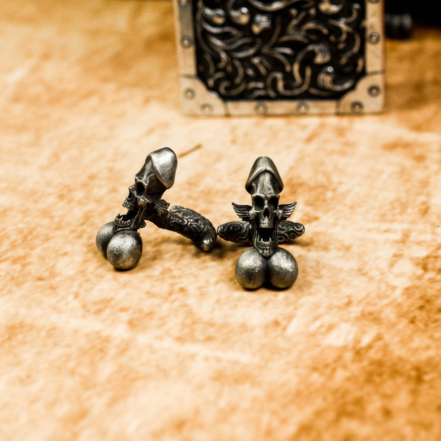 Penis Cock Cufflinks - 925 Silver Handmade