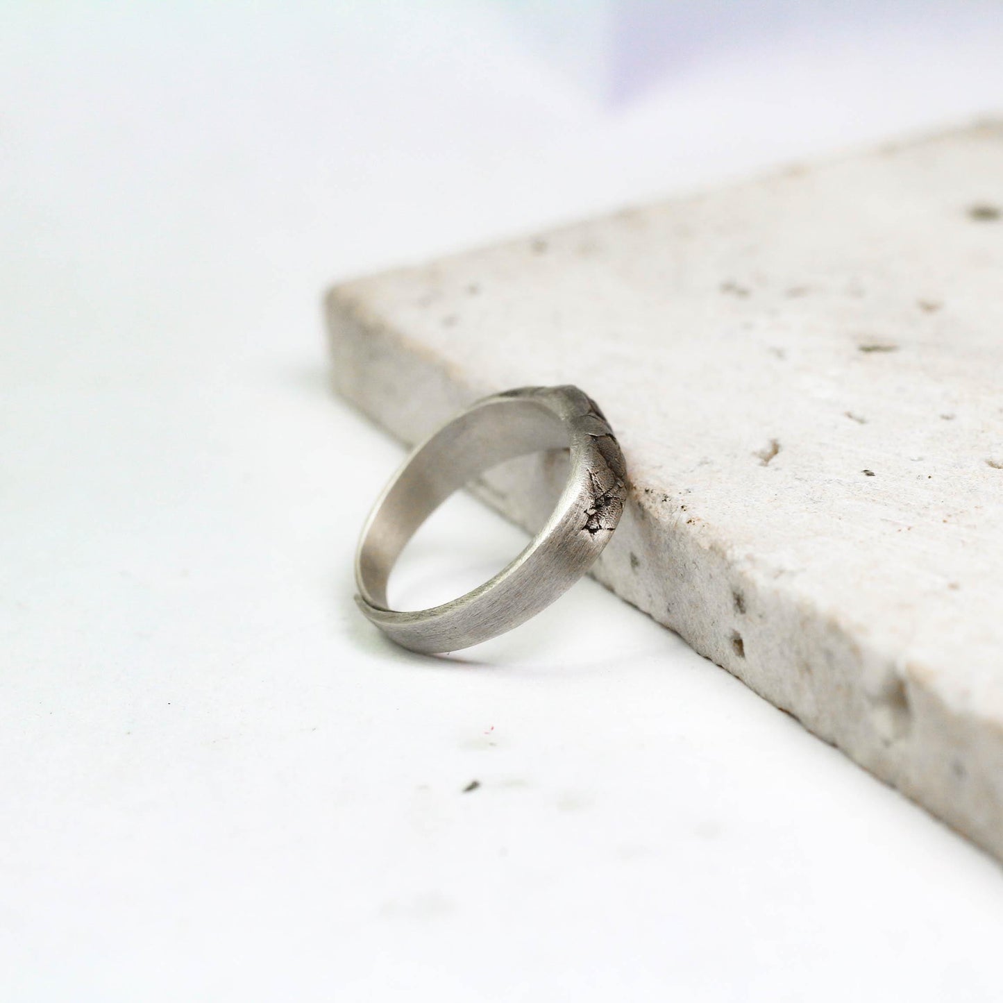 Shadow Relic 925 Silver Handmade Ring ¨C Minimalist Gothic Band