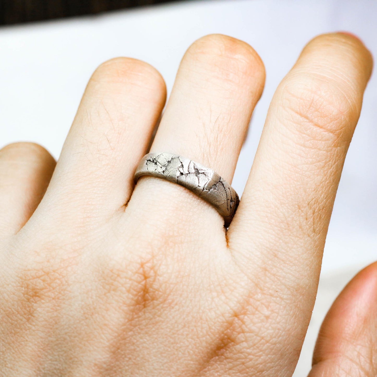 Shadow Relic 925 Silver Handmade Ring ¨C Minimalist Gothic Band