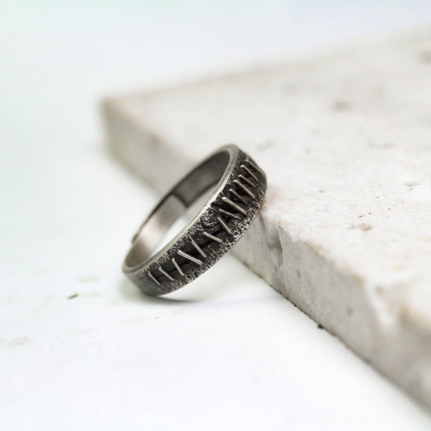 Arcane Path 925 Silver Handmade Ring ¨C Tribal Symbolic Band