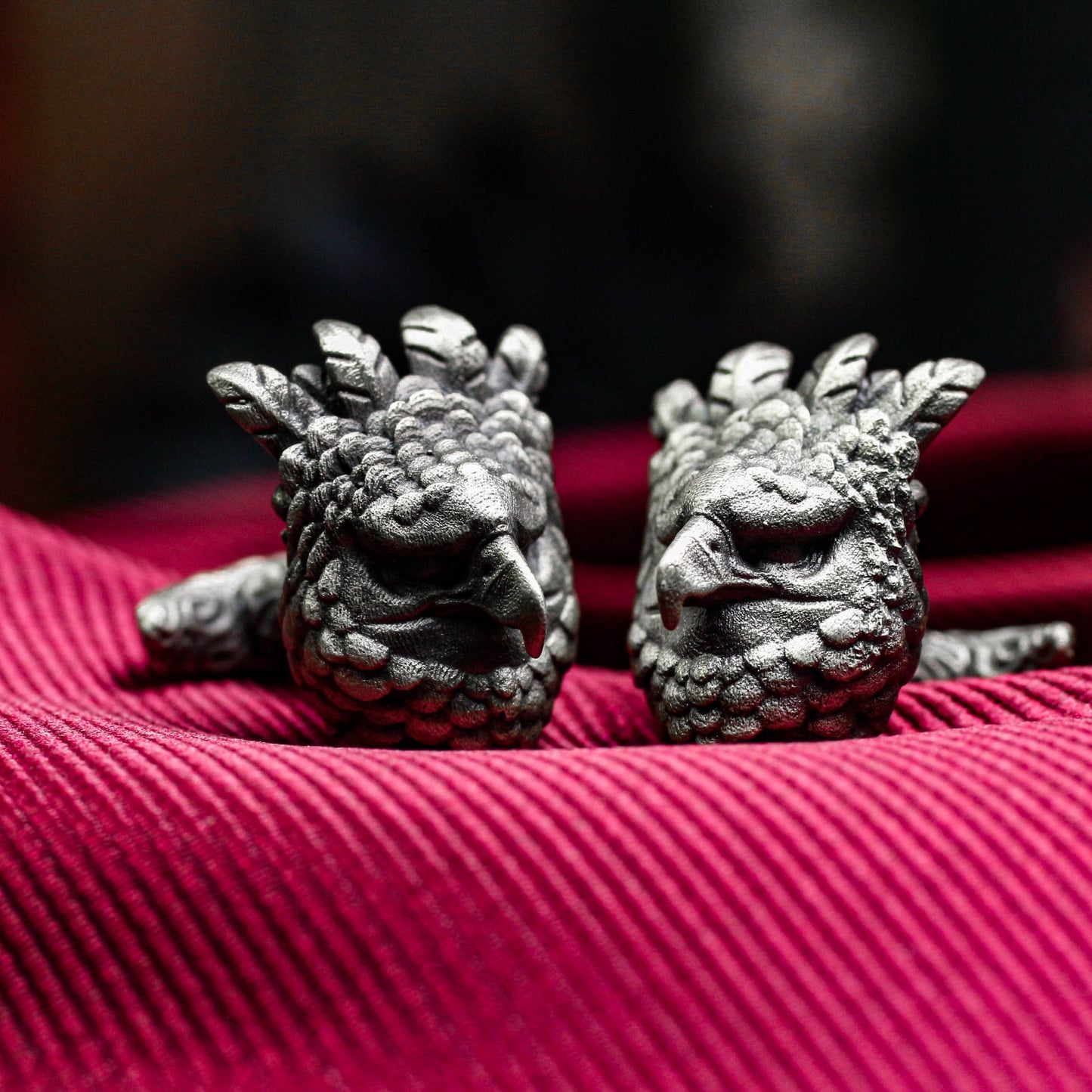 Owl Cufflinks - 925 Sterling Silver Handmade