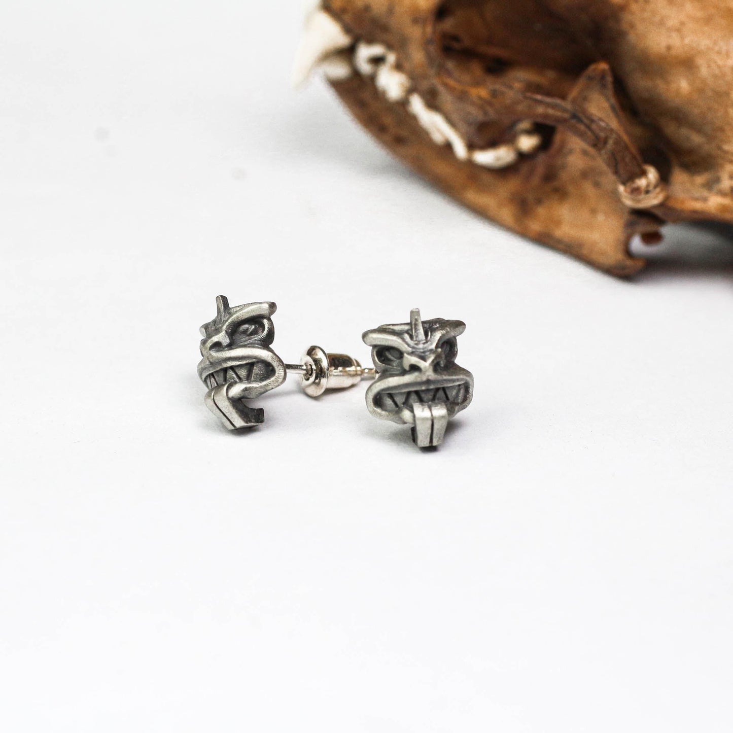 Knight¡¯s Visor Earrings - 925 Sterling Silver Handmade