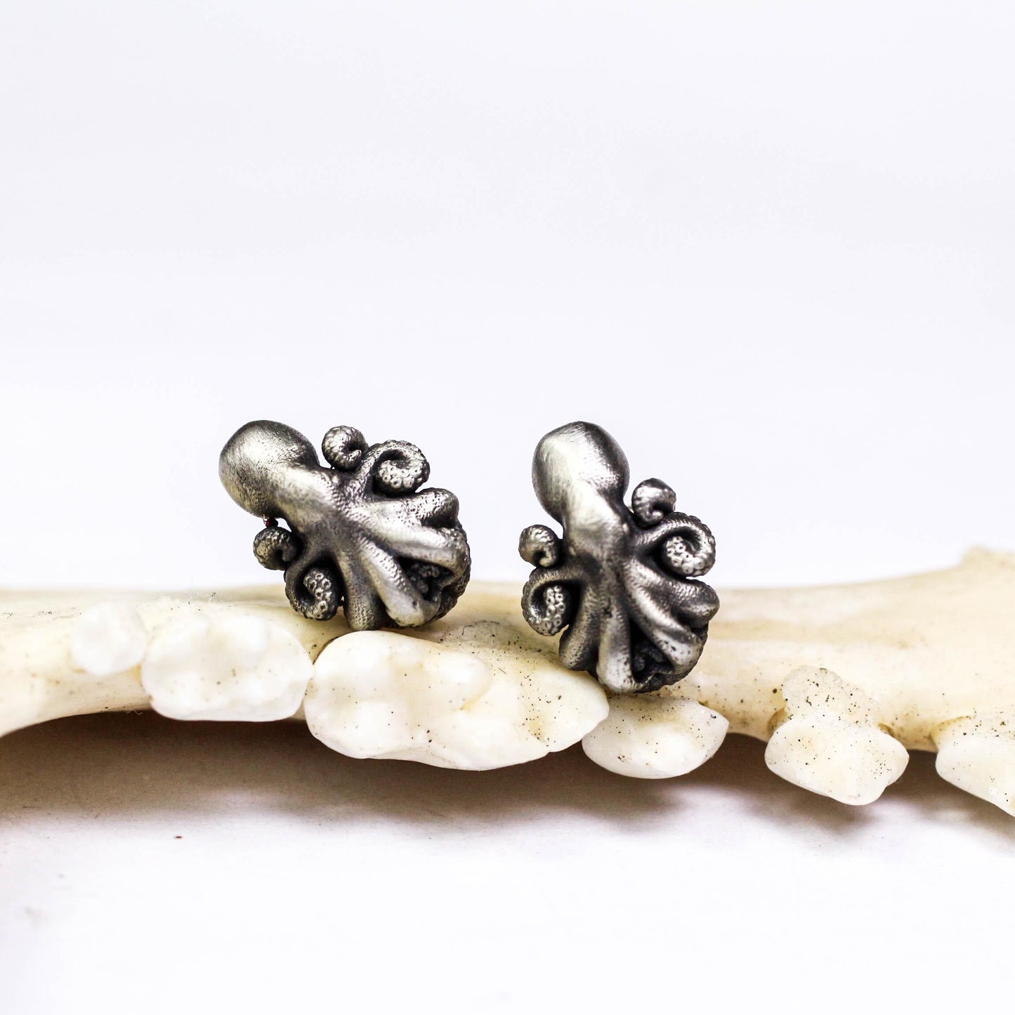 Ocean Octopus Earrings - 925 Sterling Silver Handmade