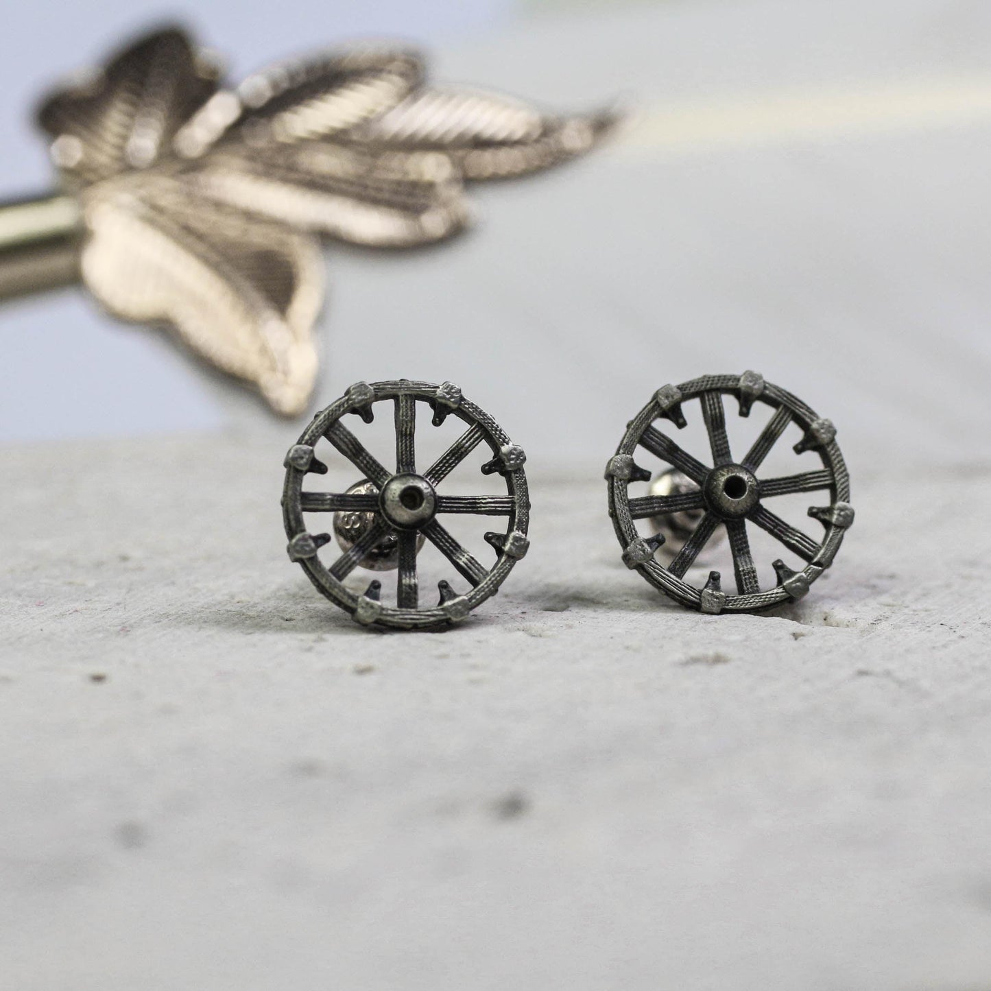Industrial Gear Earrings - 925 Sterling Silver Handmade