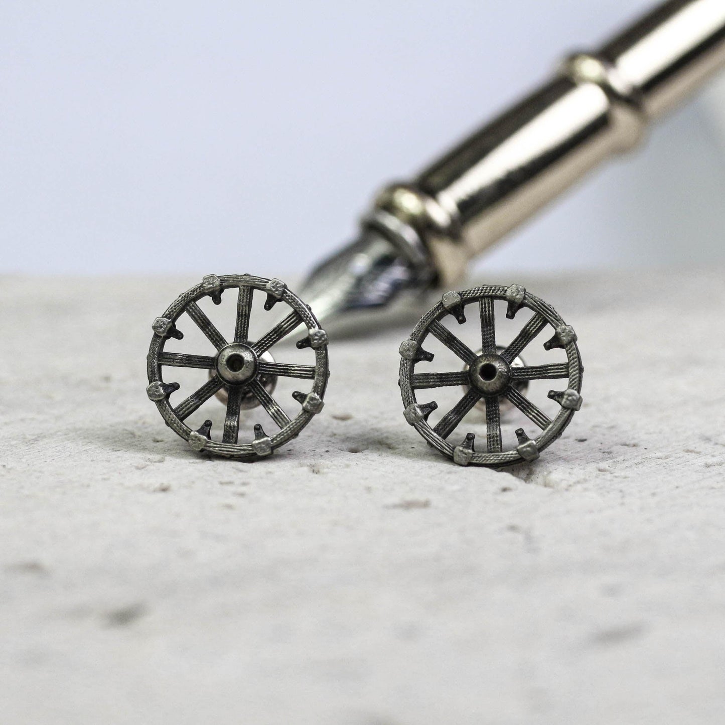 Industrial Gear Earrings - 925 Sterling Silver Handmade