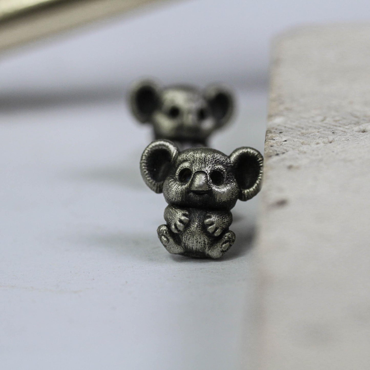 Tiny Mouse Earrings - 925 Sterling Silver Handmade