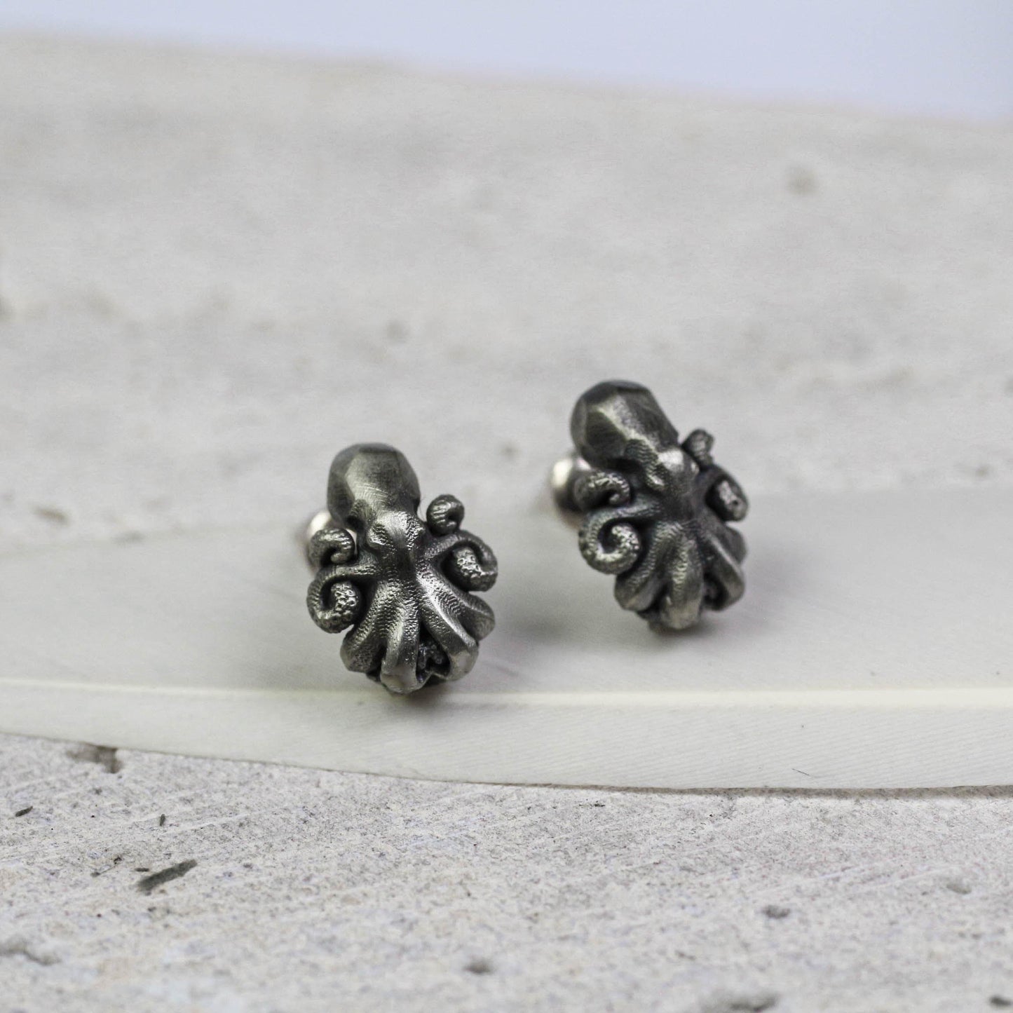 Mystic Octopus Earrings - 925 Sterling Silver Handmade
