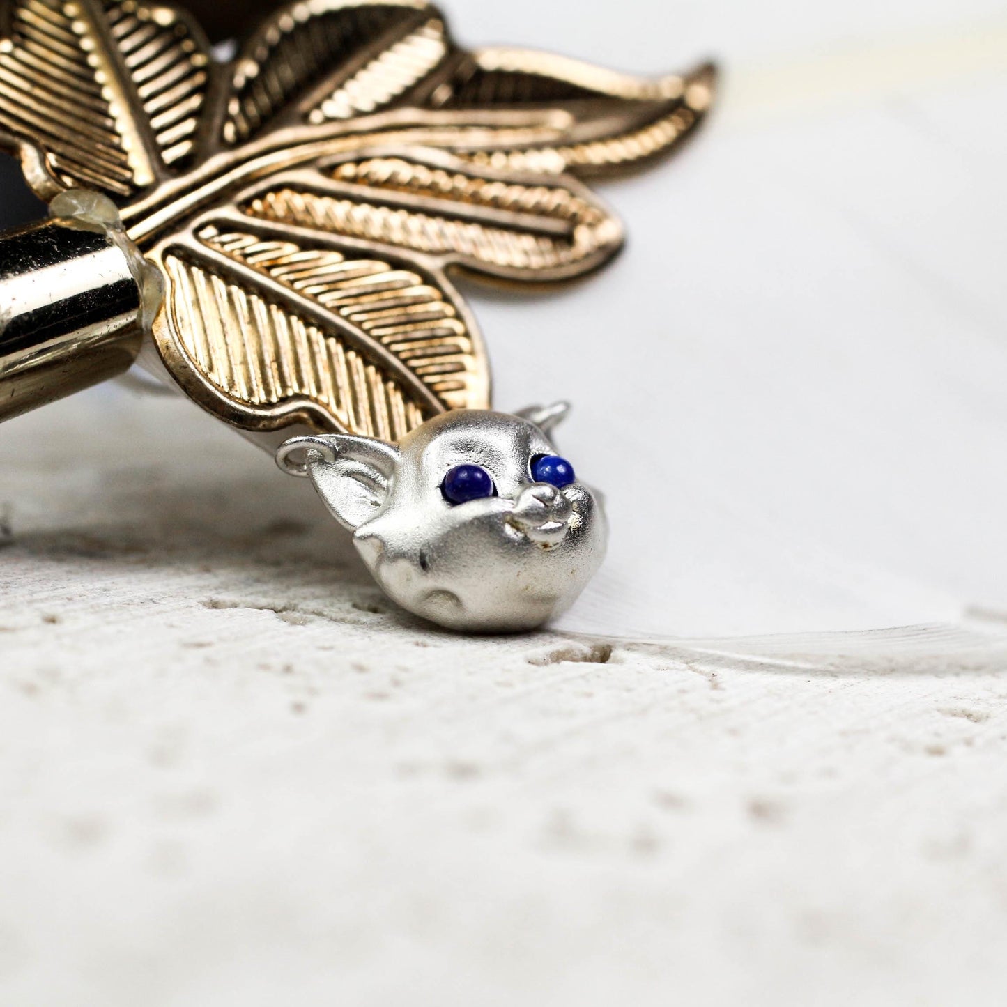 3D Cat Pendant - 925 Sterling Silver Handmade (Blue Eyes Available)