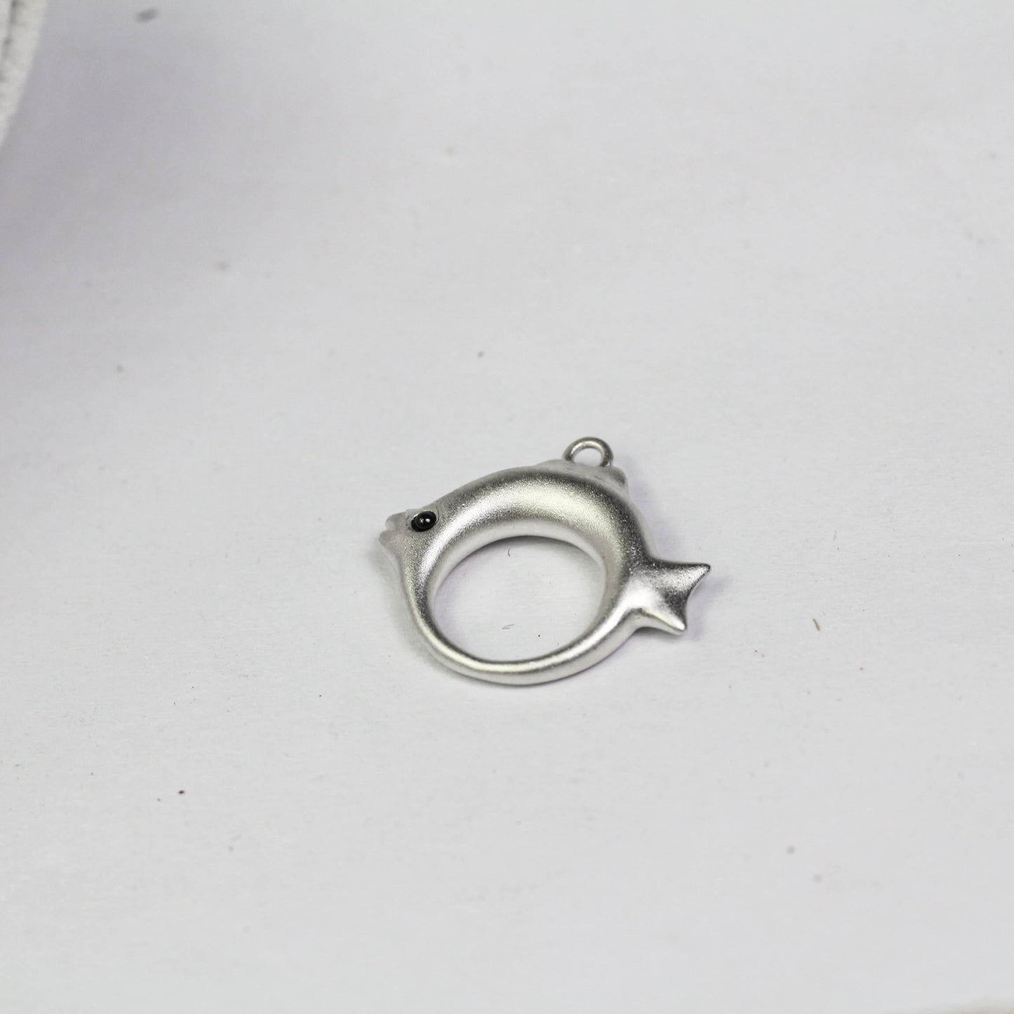 Cute Fish Pendant - 925 Sterling Silver Handmade (Eye Color Optional)