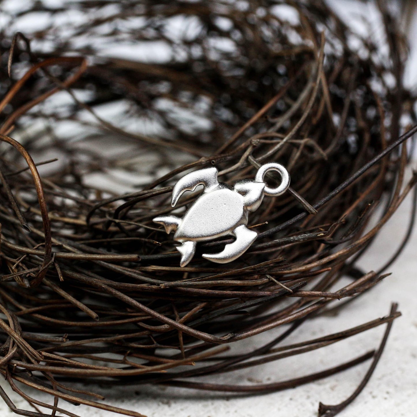 Sea Turtle Pendant - 925 Sterling Silver Handmade (Eye Color Optional)