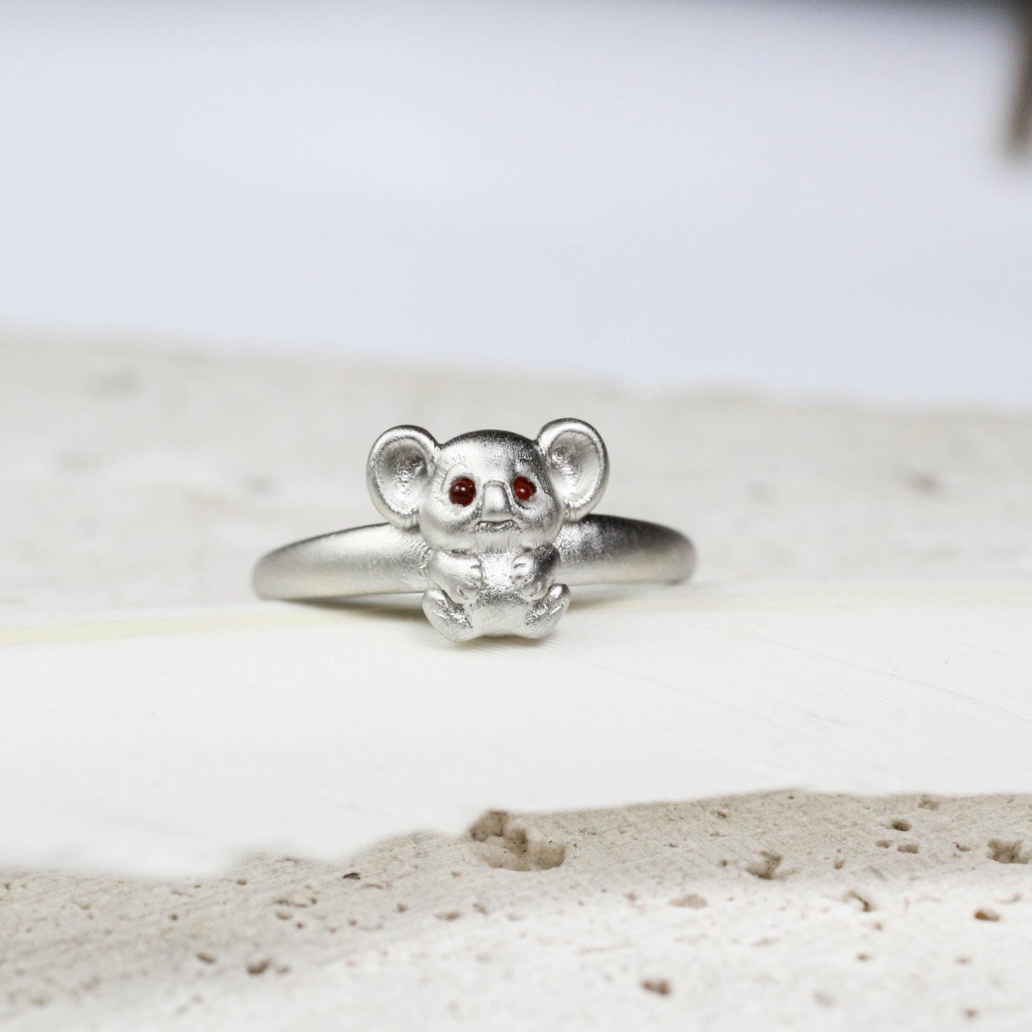 Koala Ring ââ‚?925 Sterling Silver Handmade Cute Animal Jewelry