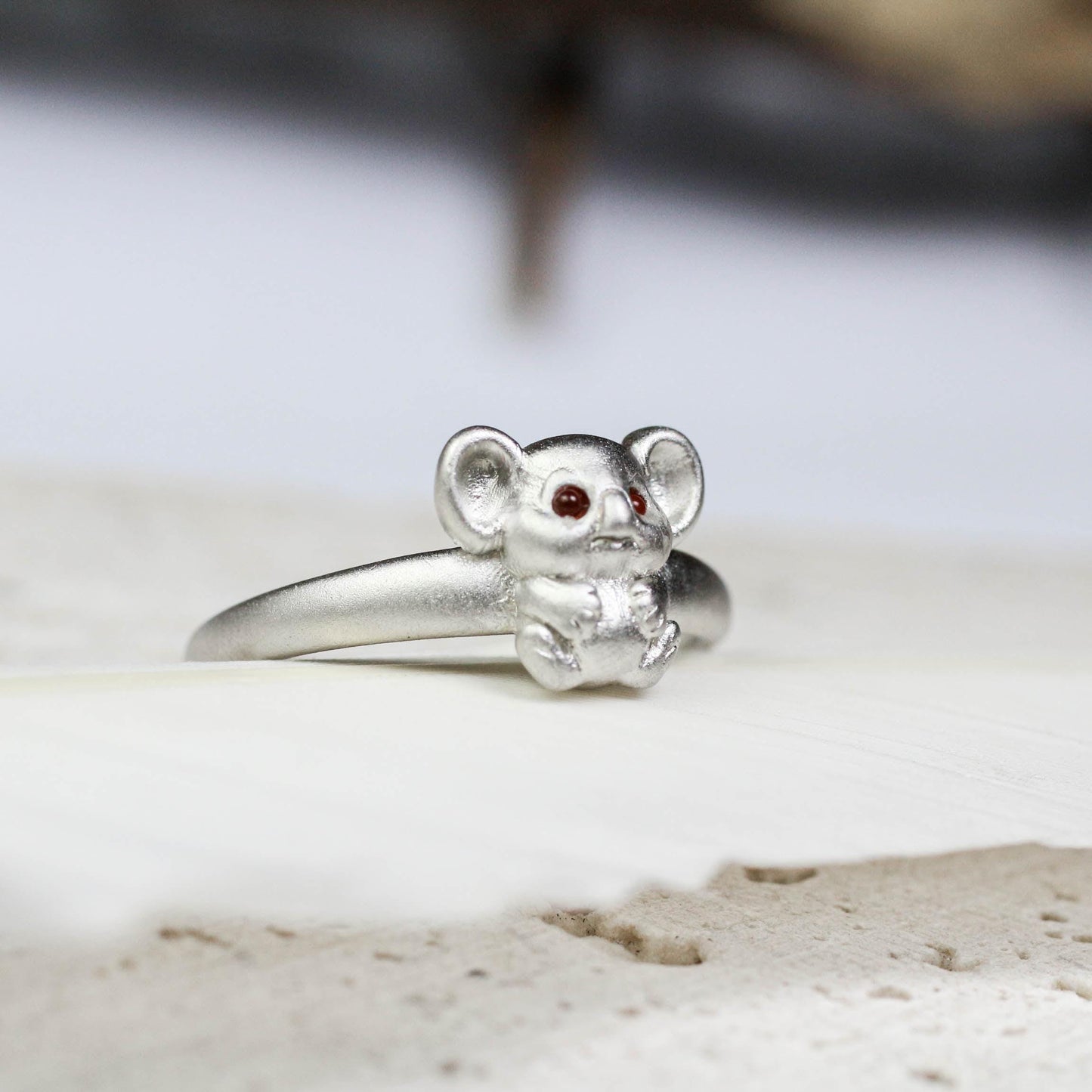 Koala Ring ââ‚?925 Sterling Silver Handmade Cute Animal Jewelry