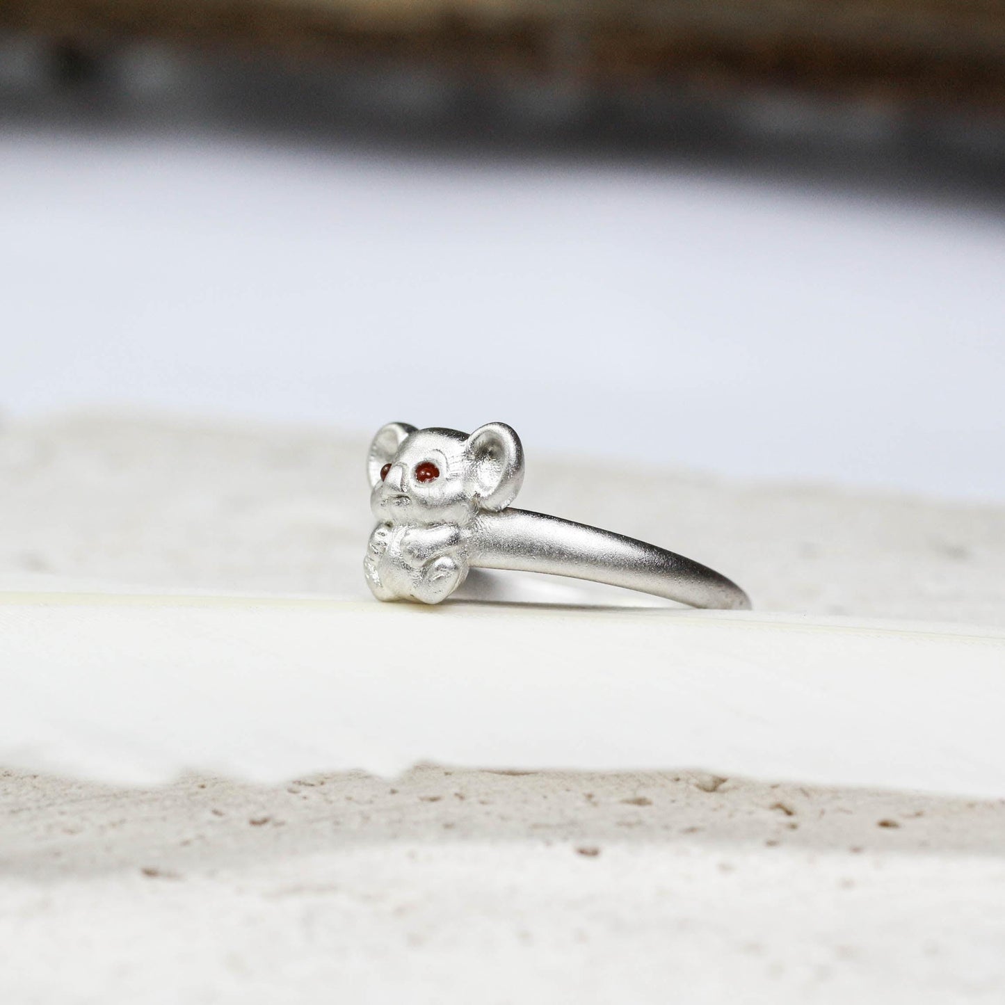 Koala Ring ââ‚?925 Sterling Silver Handmade Cute Animal Jewelry