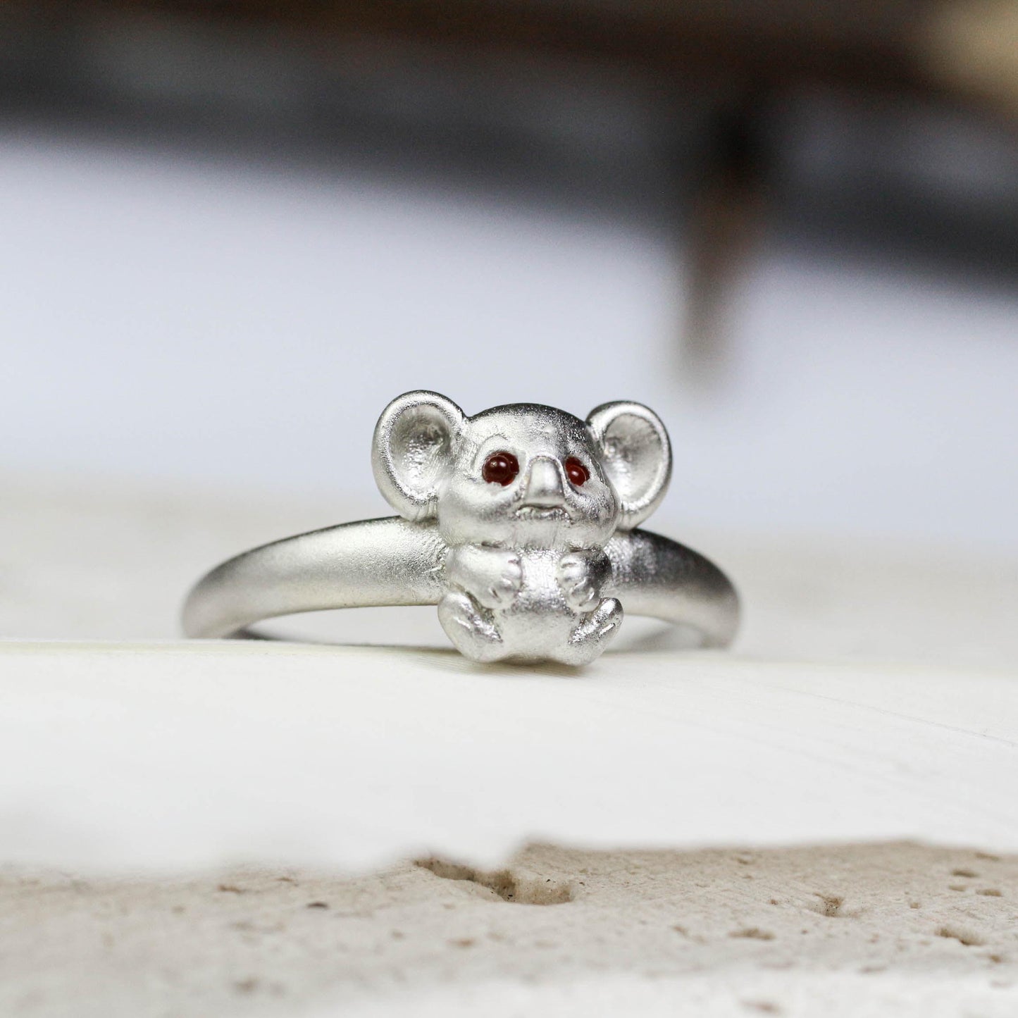 Koala Ring ââ‚?925 Sterling Silver Handmade Cute Animal Jewelry