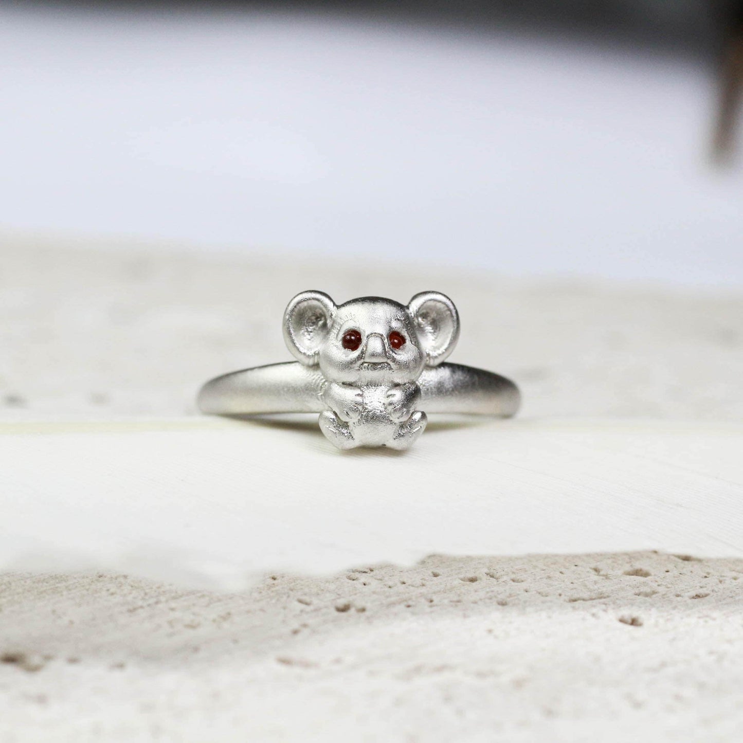 Koala Ring ââ‚?925 Sterling Silver Handmade Cute Animal Jewelry