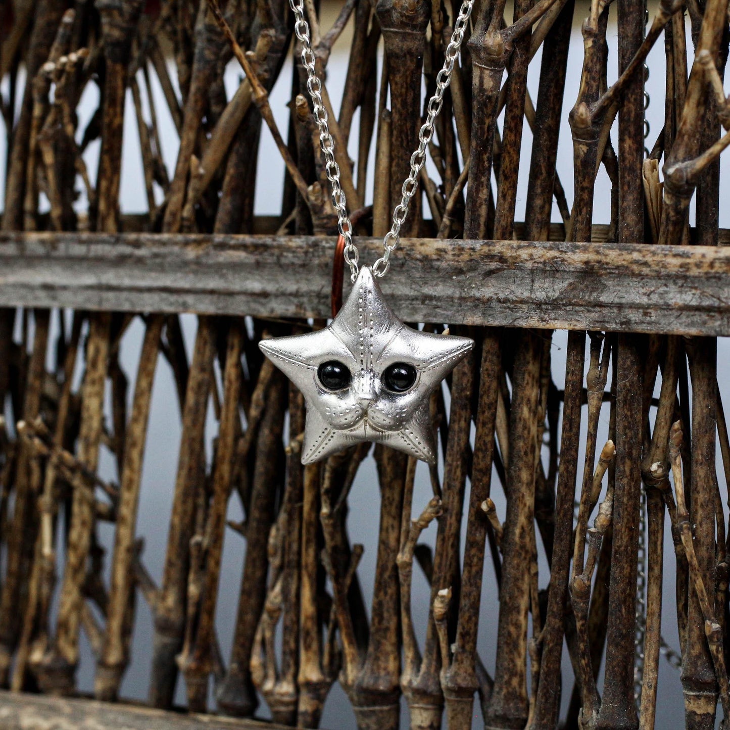Star Pendant - 925 Sterling Silver Handmade (Eye Color Optional)
