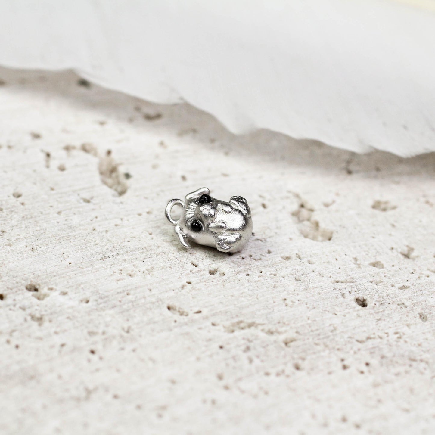 Dog Pendant - 925 Sterling Silver Handmade (Eye Color Optional)