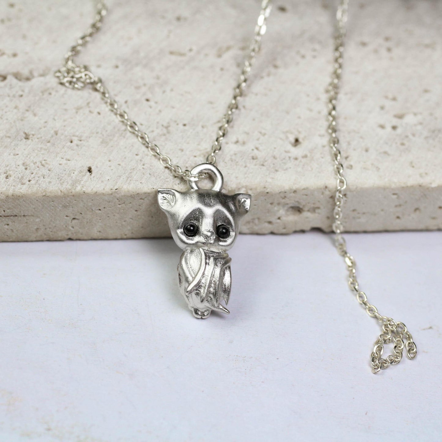 Bat Pendant - 925 Sterling Silver Handmade (Eye Color Optional)