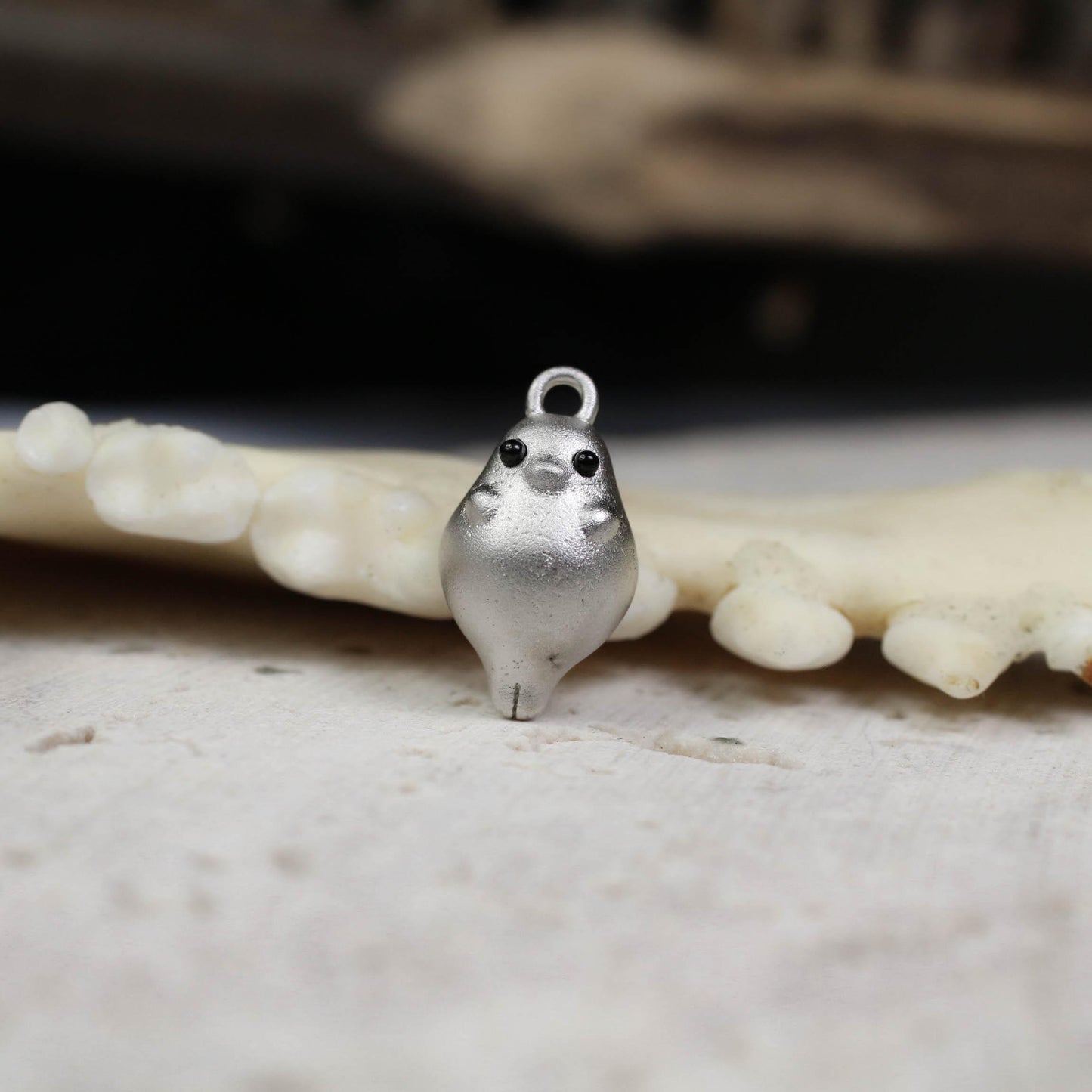 Sea Lion Pendant - 925 Sterling Silver Handmade (Eye Color Optional)