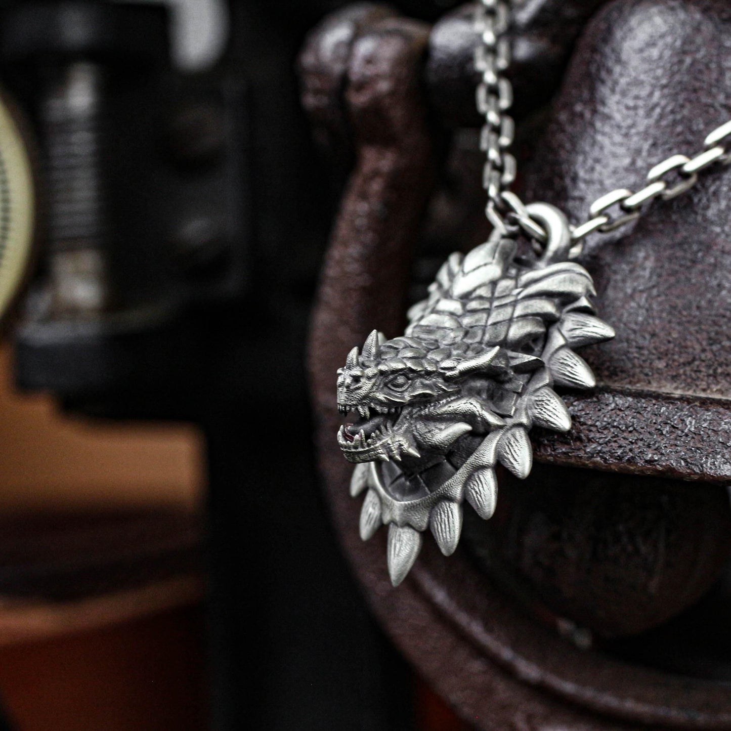 Draconic Fury Pendant - 925 Silver Handcrafted