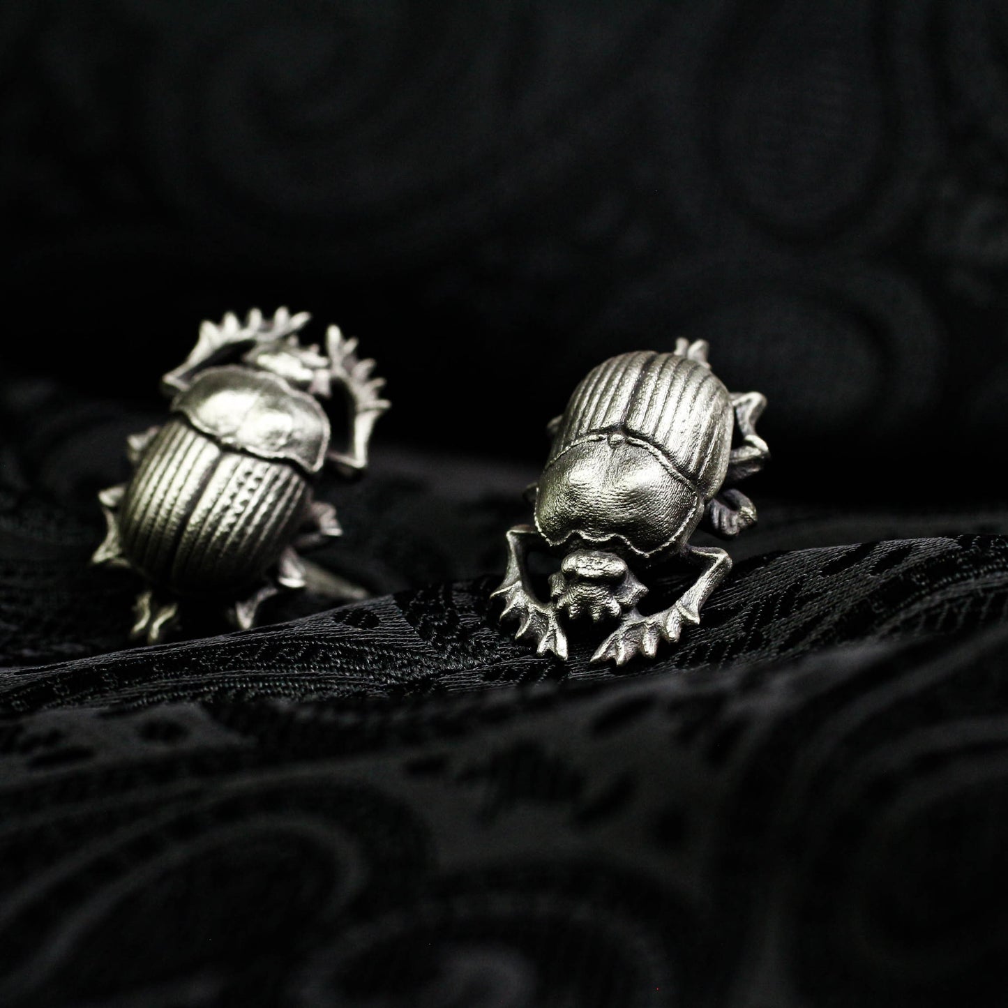 Holy Beetle Scarab Cufflinks - 925 Silver Handmade
