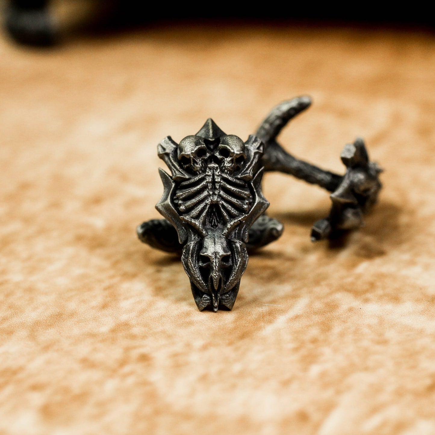 Double Life Skull Shield Cufflinks - 925 Silver Handmade
