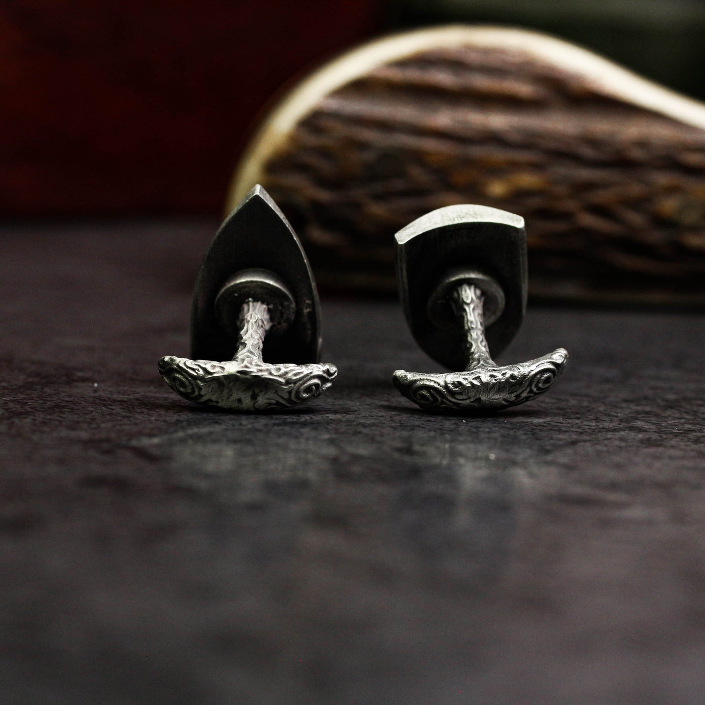Vintage Stag Cufflinks - 925 Silver Handmade