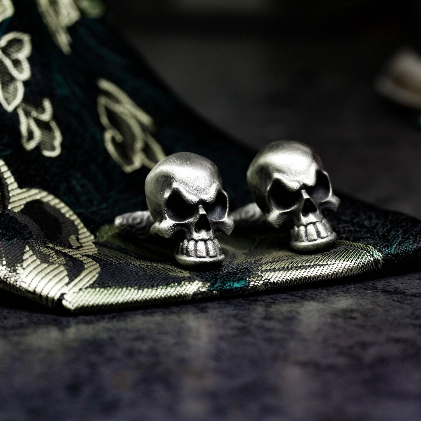 Skull Cufflinks - 925 Silver Handmade